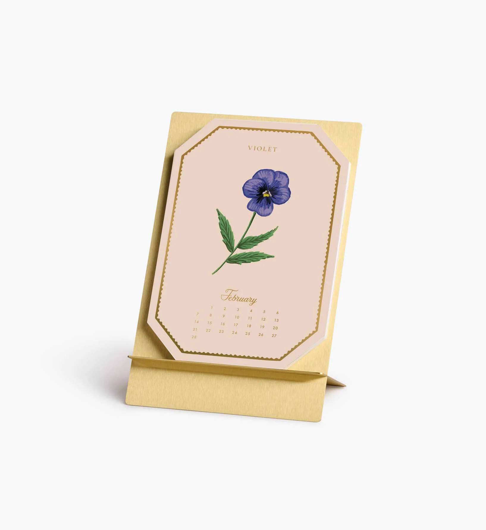 2027 Brass Easel Desk Calendar - Birth Month - Image 3