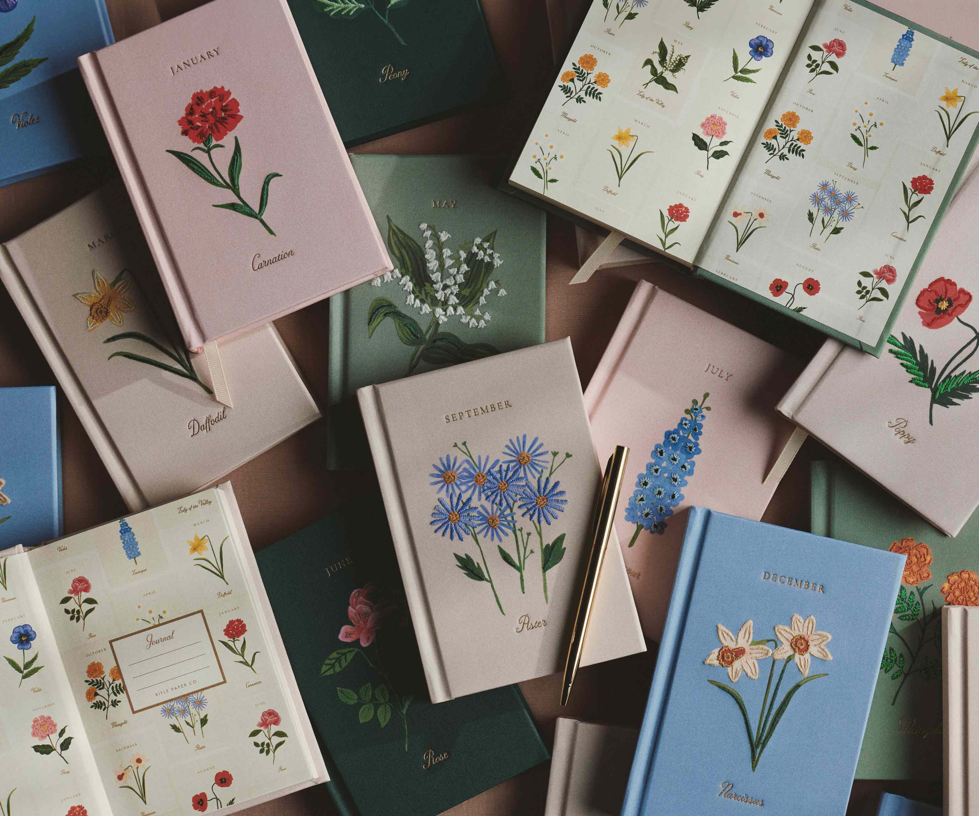 Birth Month Mini Embroidered Journal - April - Image 6