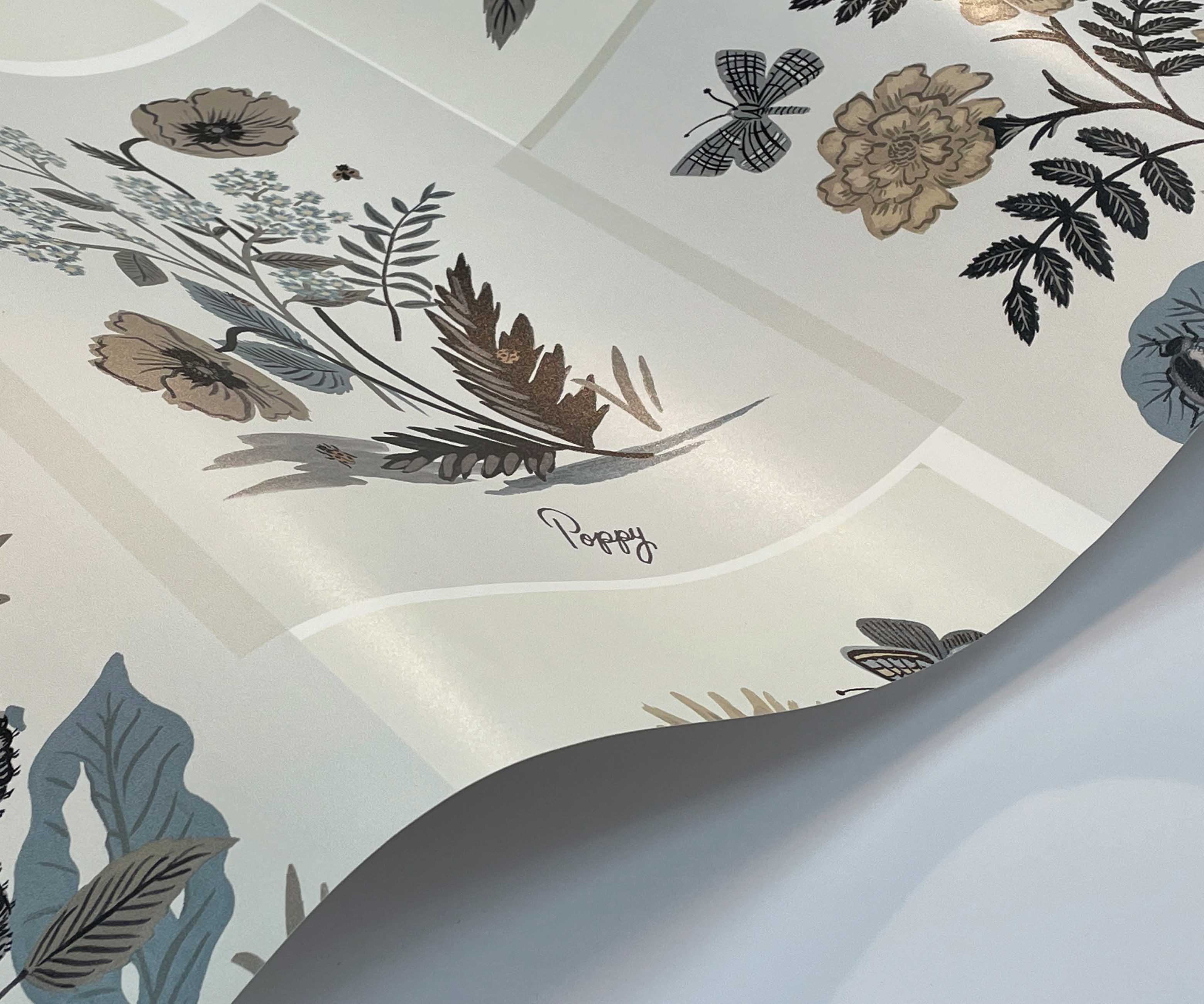 Botanical Prints Wallpaper Sample - Linen - Image 2