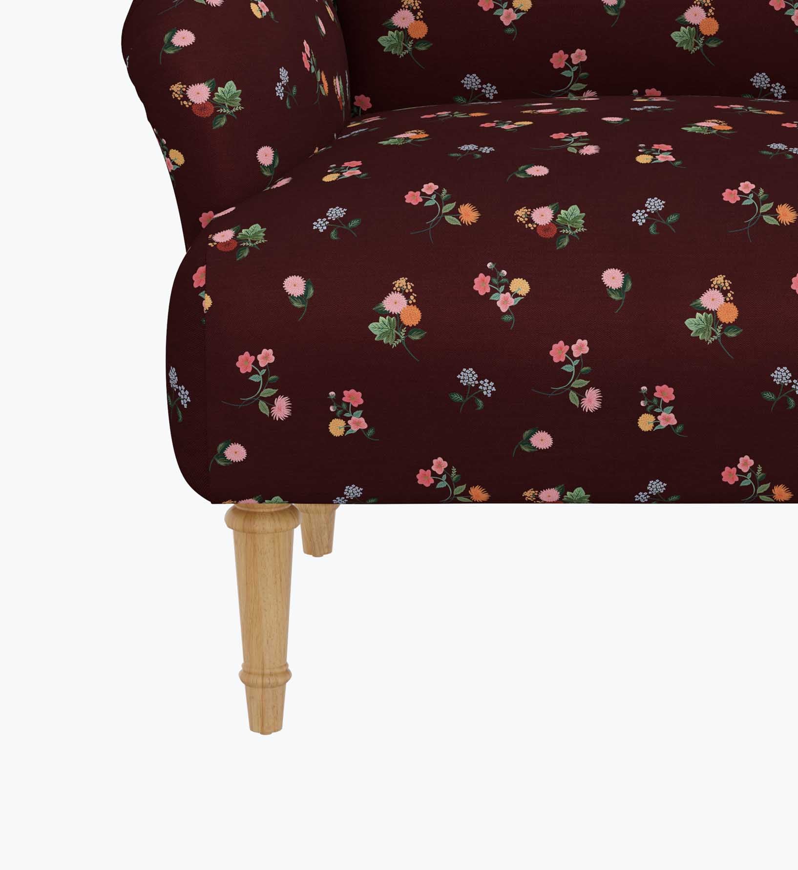 Bristol Armchair - Ditsy Dahlia Burgundy - Image 11