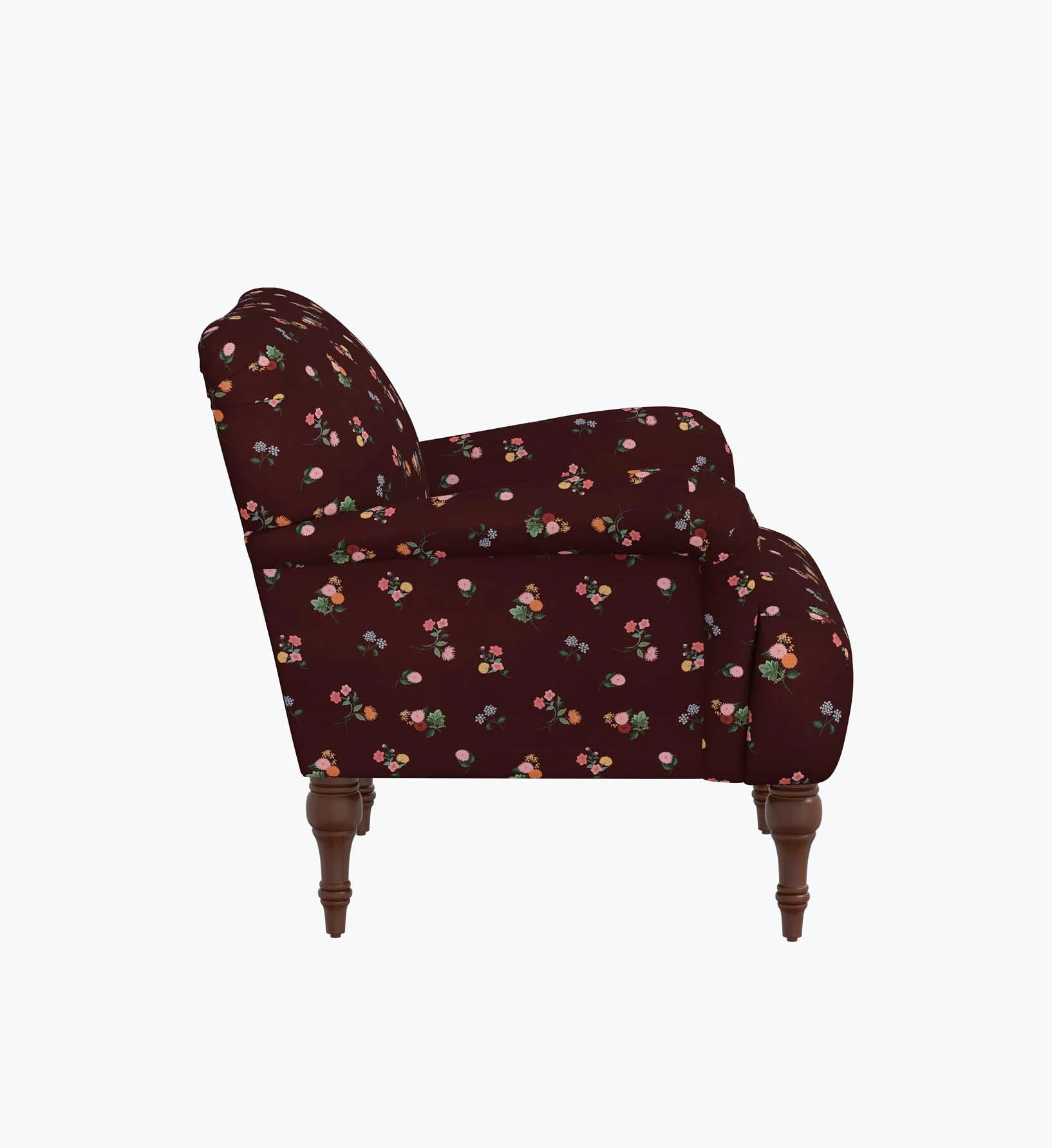 Bristol Armchair - Ditsy Dahlia Burgundy - Image 4