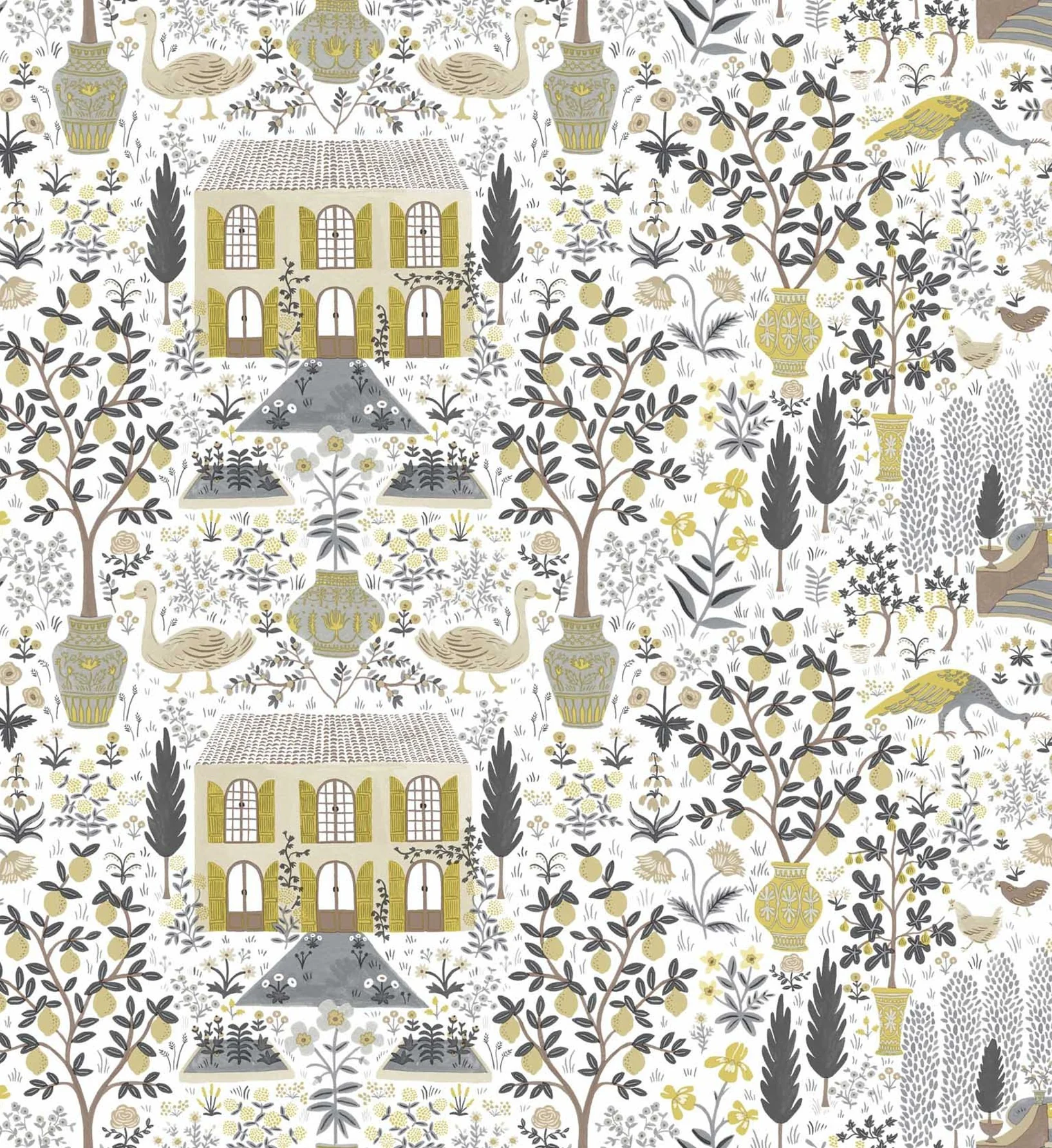 Camont Wallpaper - Linen & Metallic Gold - Image 3