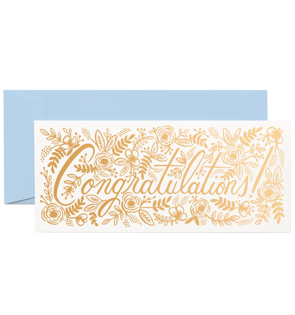 Champagne Floral Money Holder Congrats Card - Single Card - Image 3