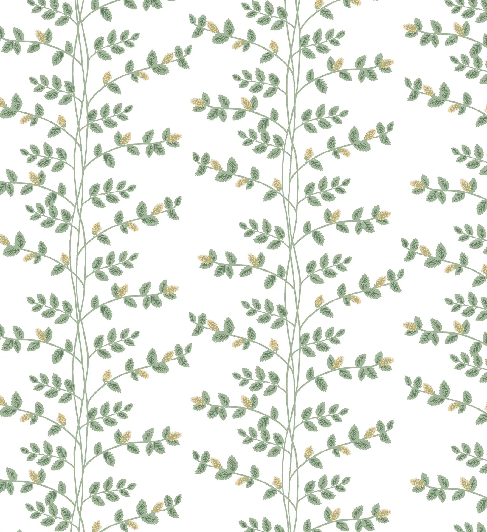 Climbing Vines Wallpaper - White & Metallic Gold - Image 3