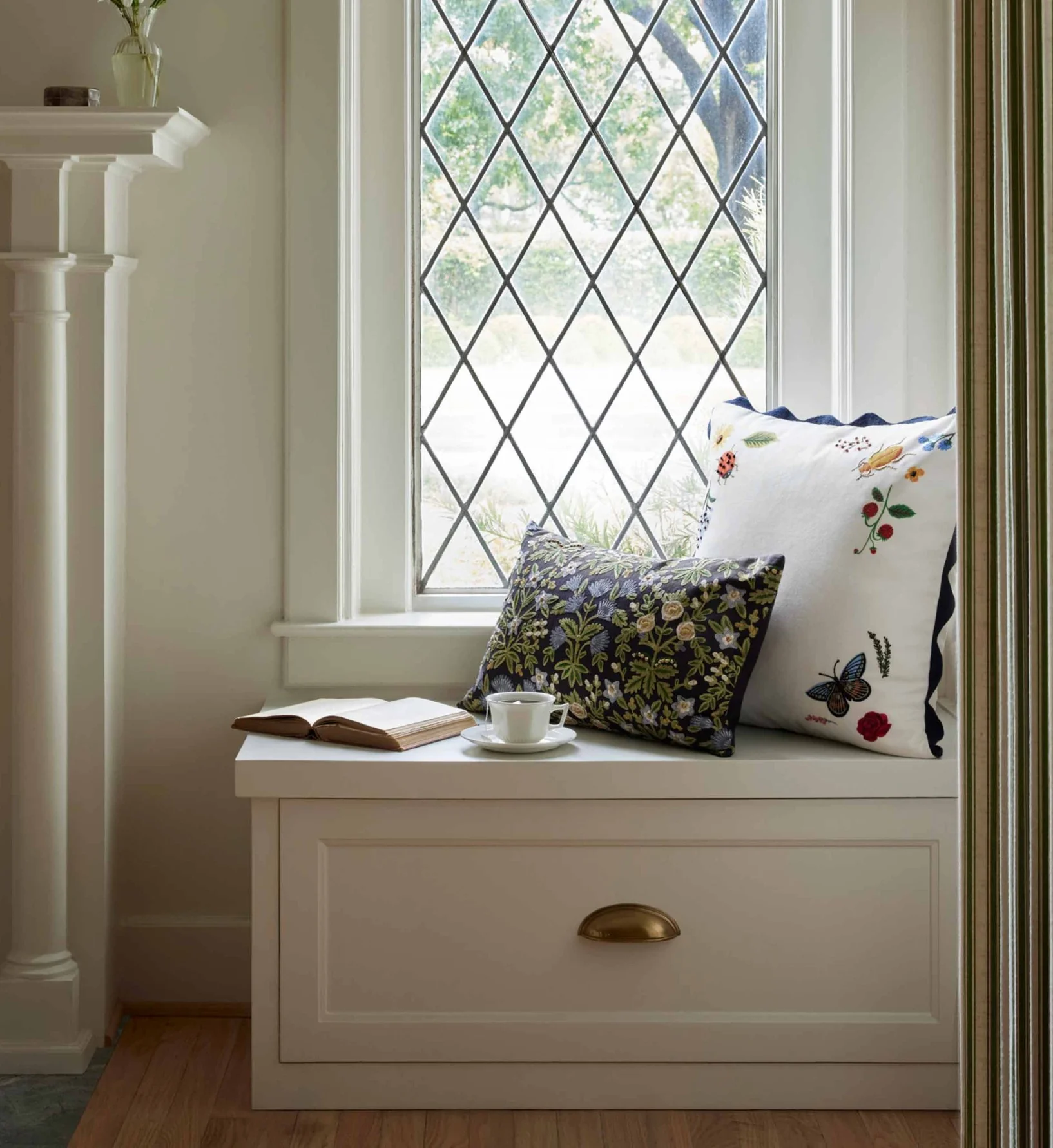 Curio Vignette Embroidered Pillow - White - Image 2