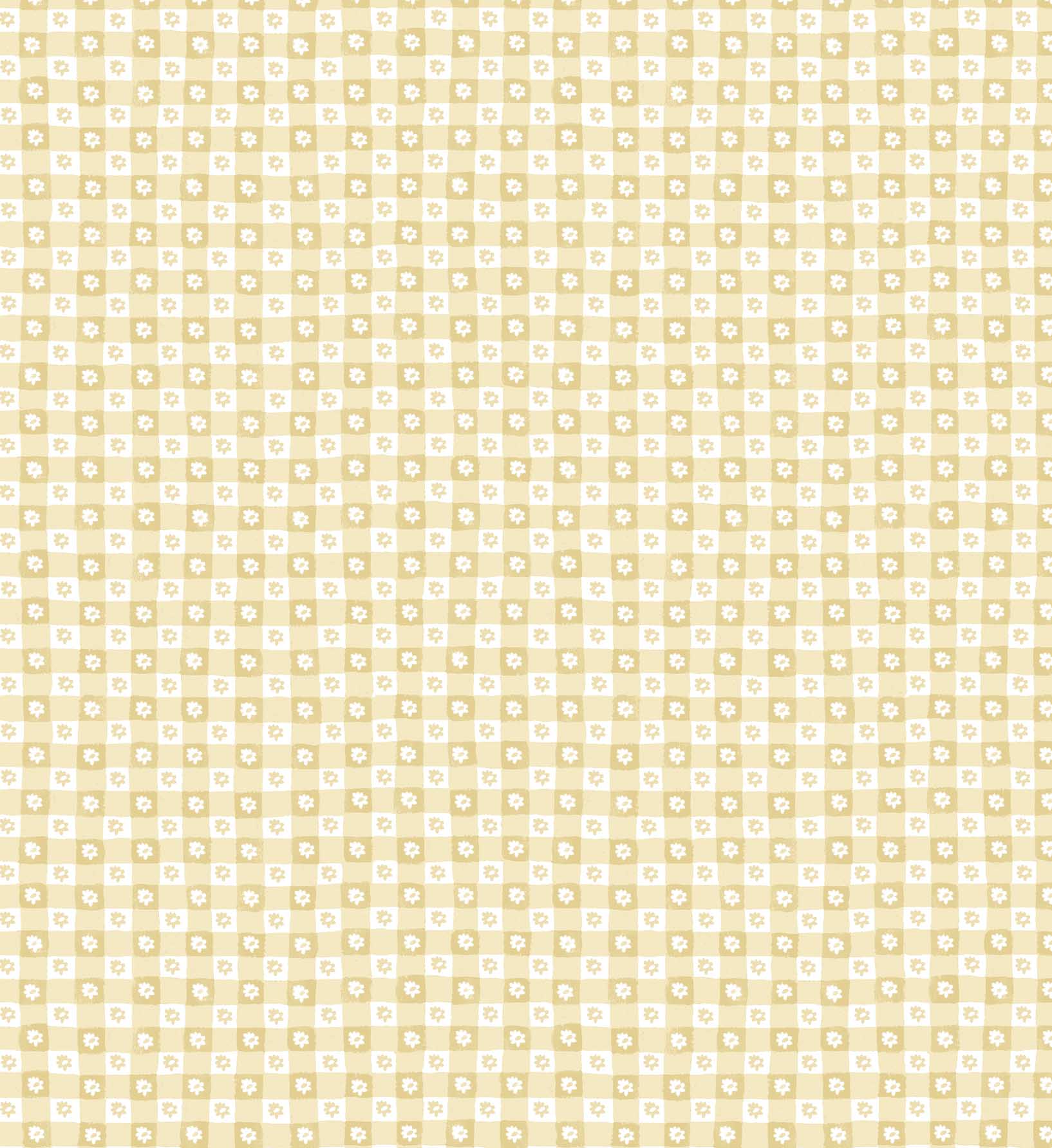 Daisy Gingham Peel & Stick Wallpaper - Gold - Image 4
