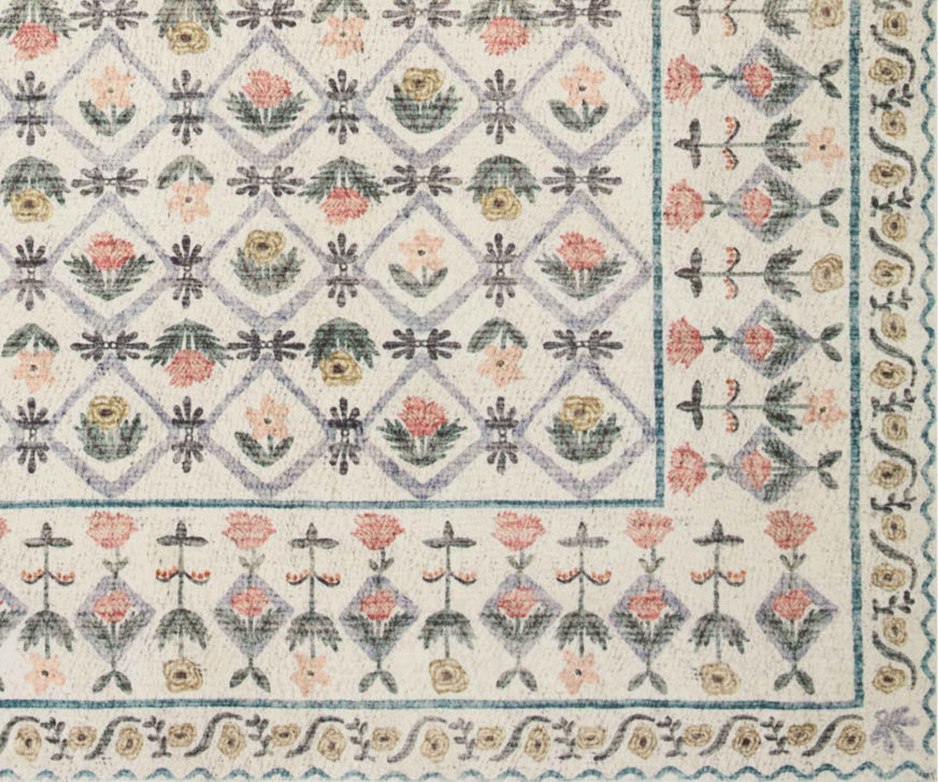 Eden Lattice Power Loomed Rug - Ivory - Image 3