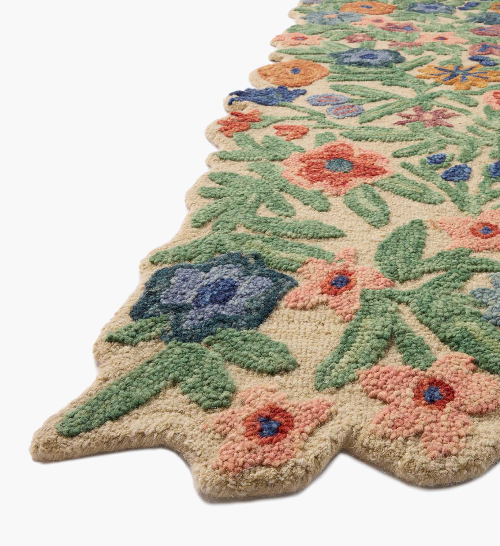 Edith Wool Hooked Rug - Ivory - Image 4