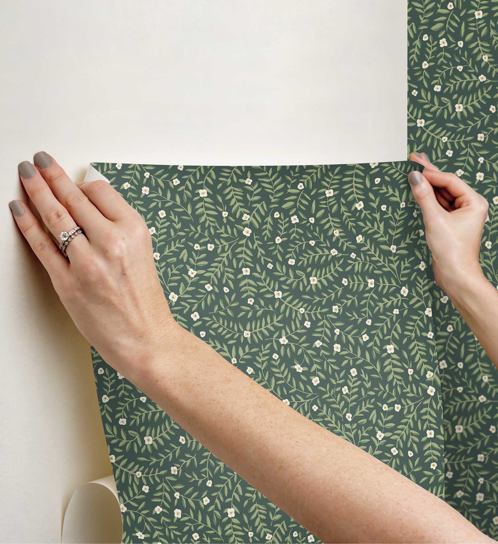 Elodie Peel & Stick Wallpaper - Emerald - Image 3