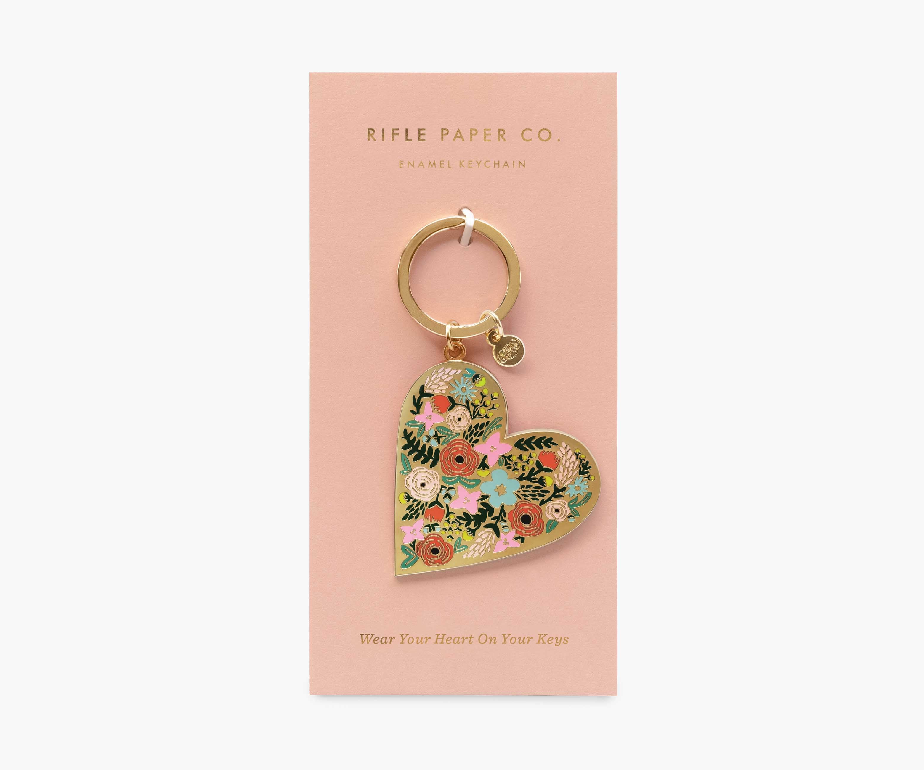 Enamel Keychain - Floral Heart - Image 2
