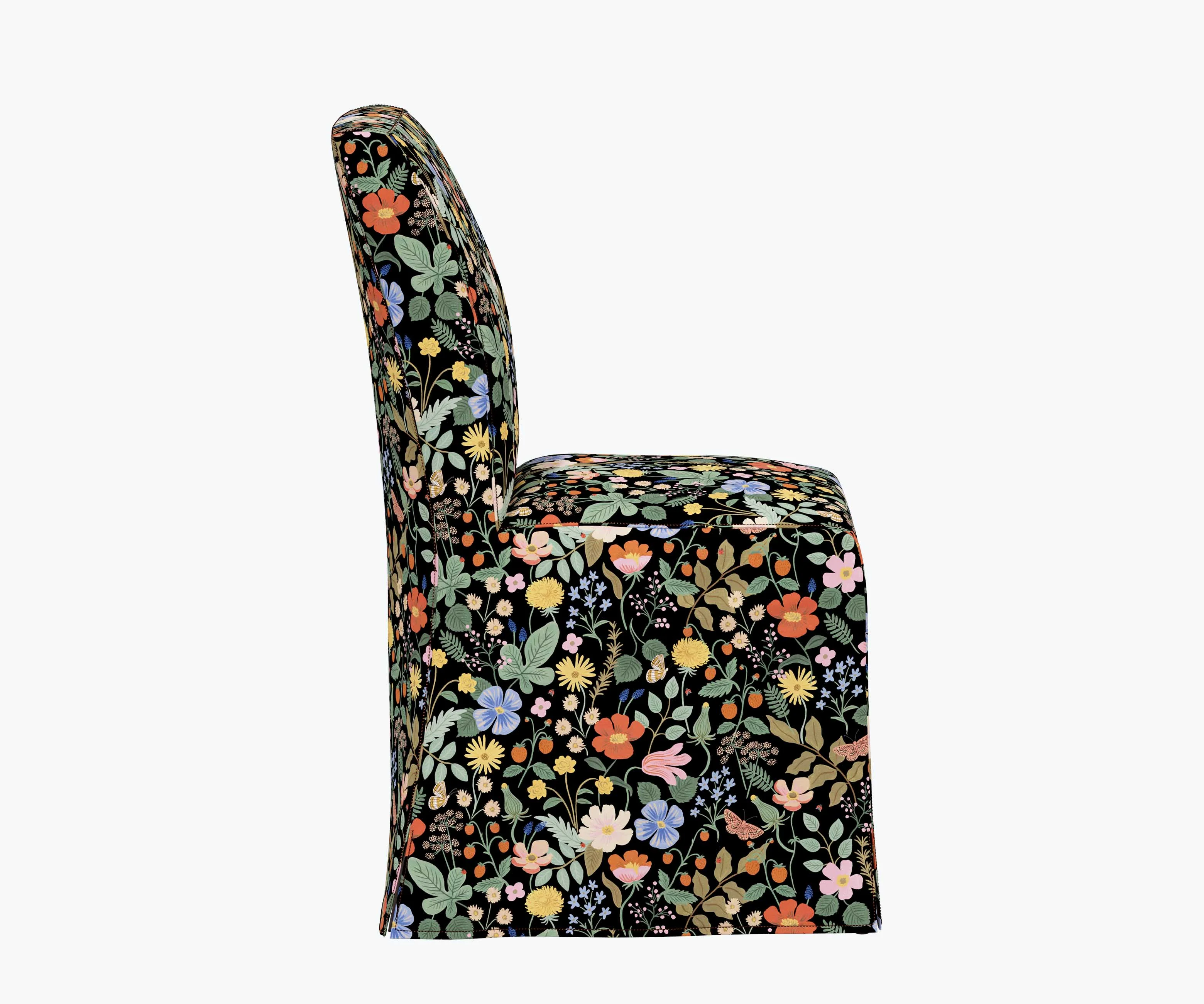 Frances Slipcover Dining Chair - Strawberry Fields - Image 3