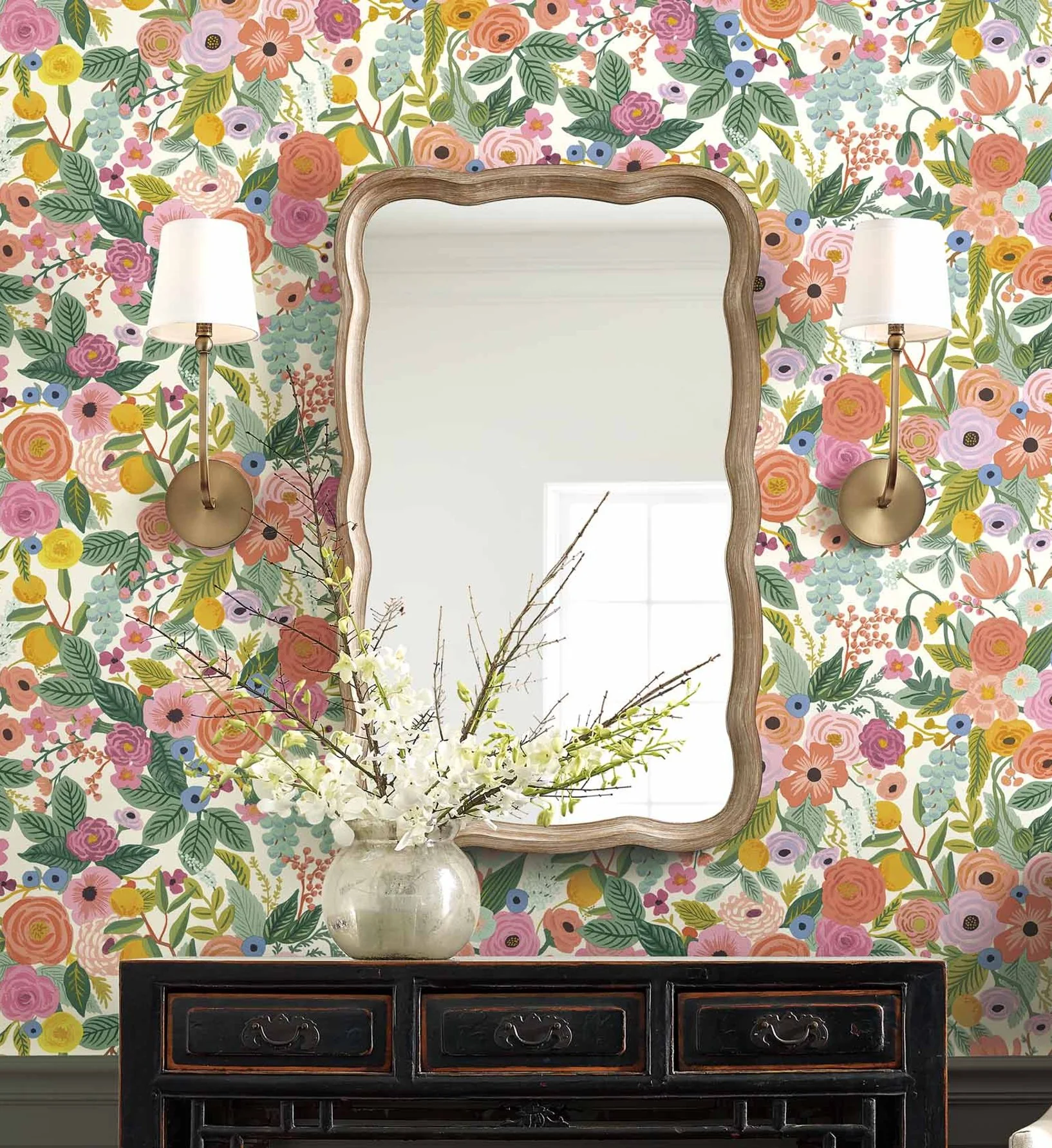Garden Party Peel & Stick Wallpaper - Rose Multi - Image 2