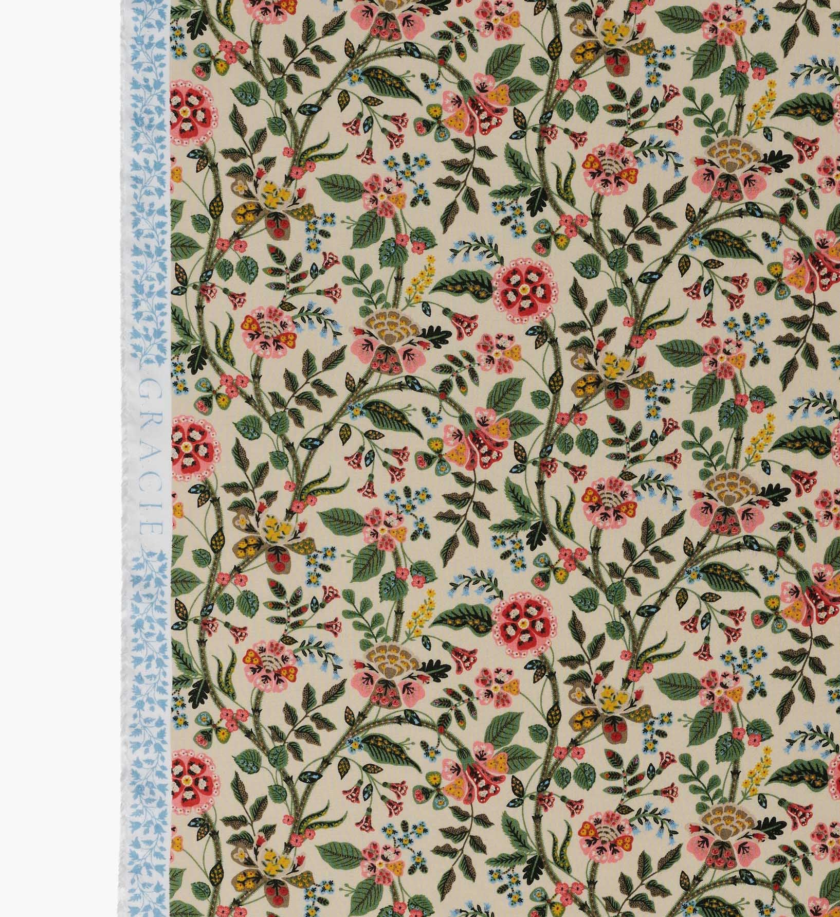 Gracie Rayon Fabric - Linen - Image 3