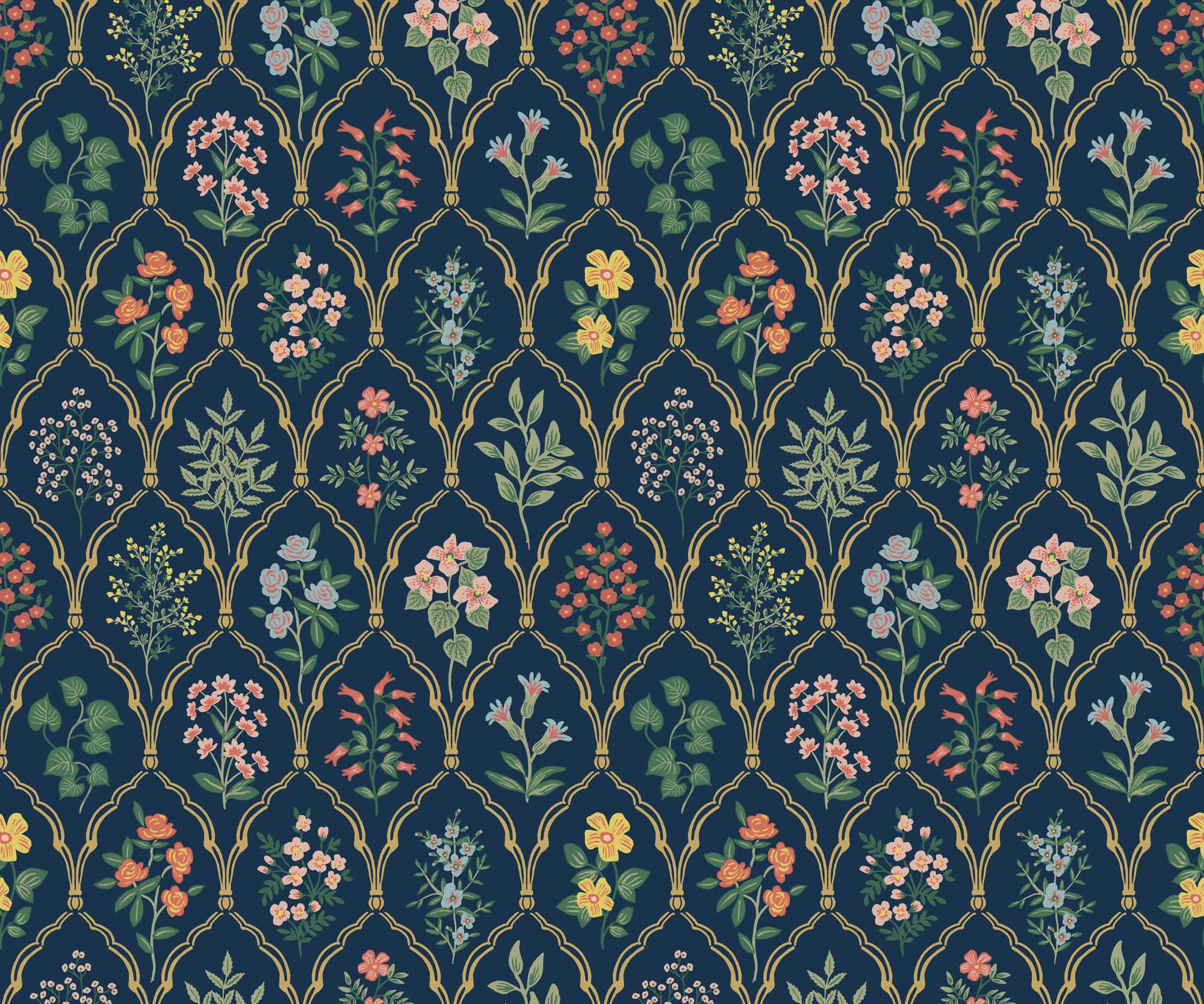 Hawthorne Wallpaper - Navy Multi - Image 3
