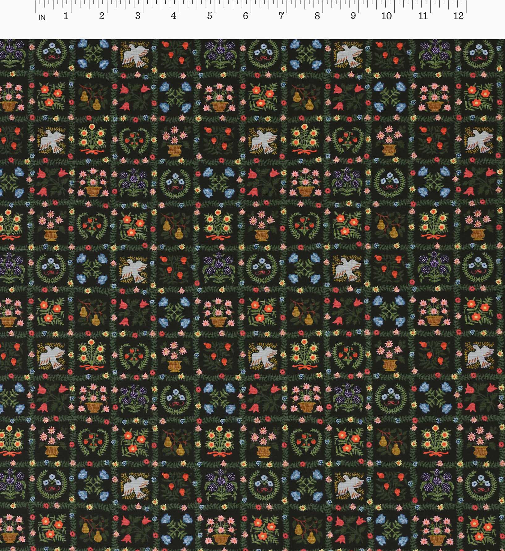 Helena Cotton Fabric - Black - Image 2