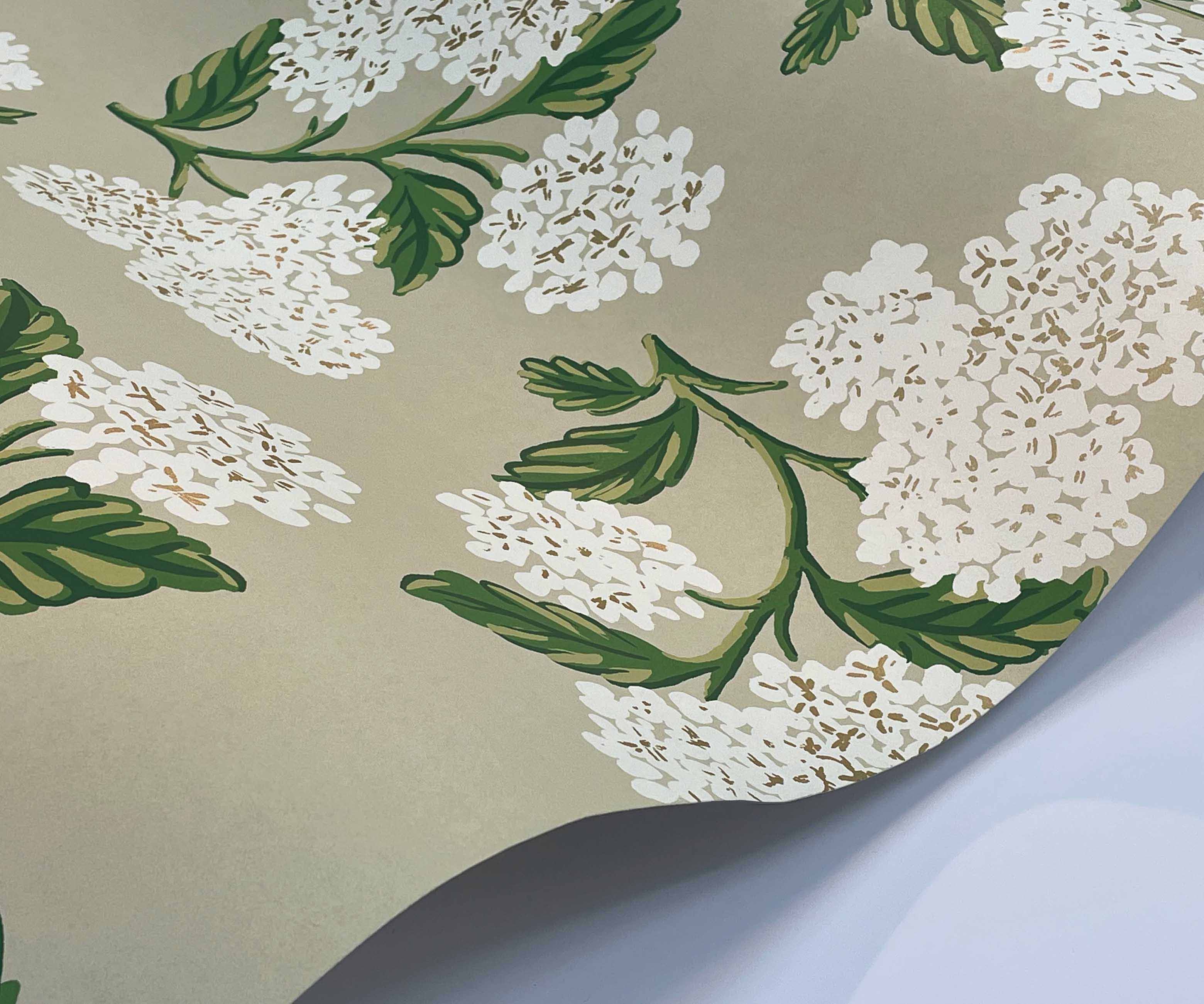Hydrangea Wallpaper - Linen - Image 4