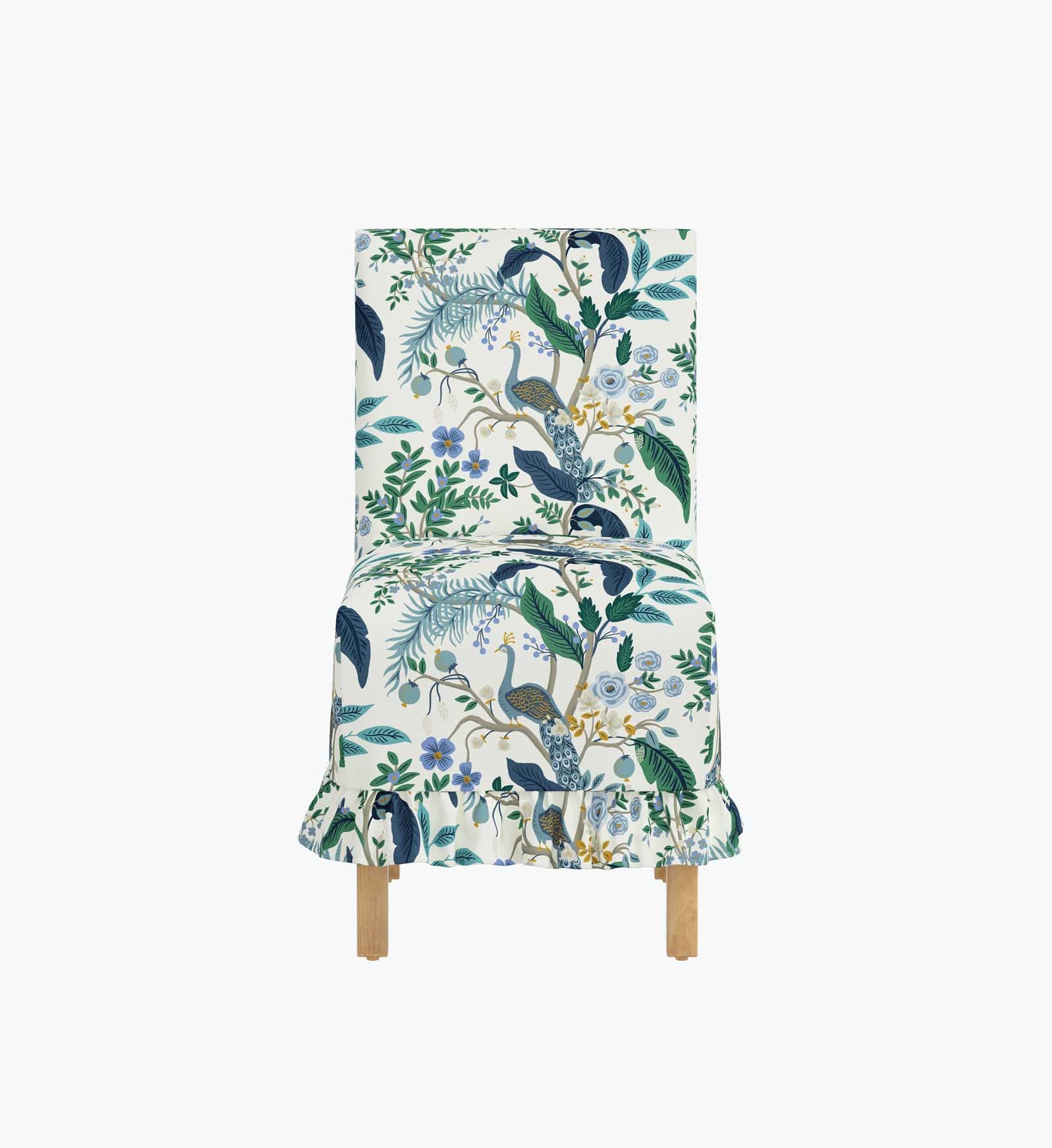 Louise Slipcover Dining Chair - Peacock - Image 2