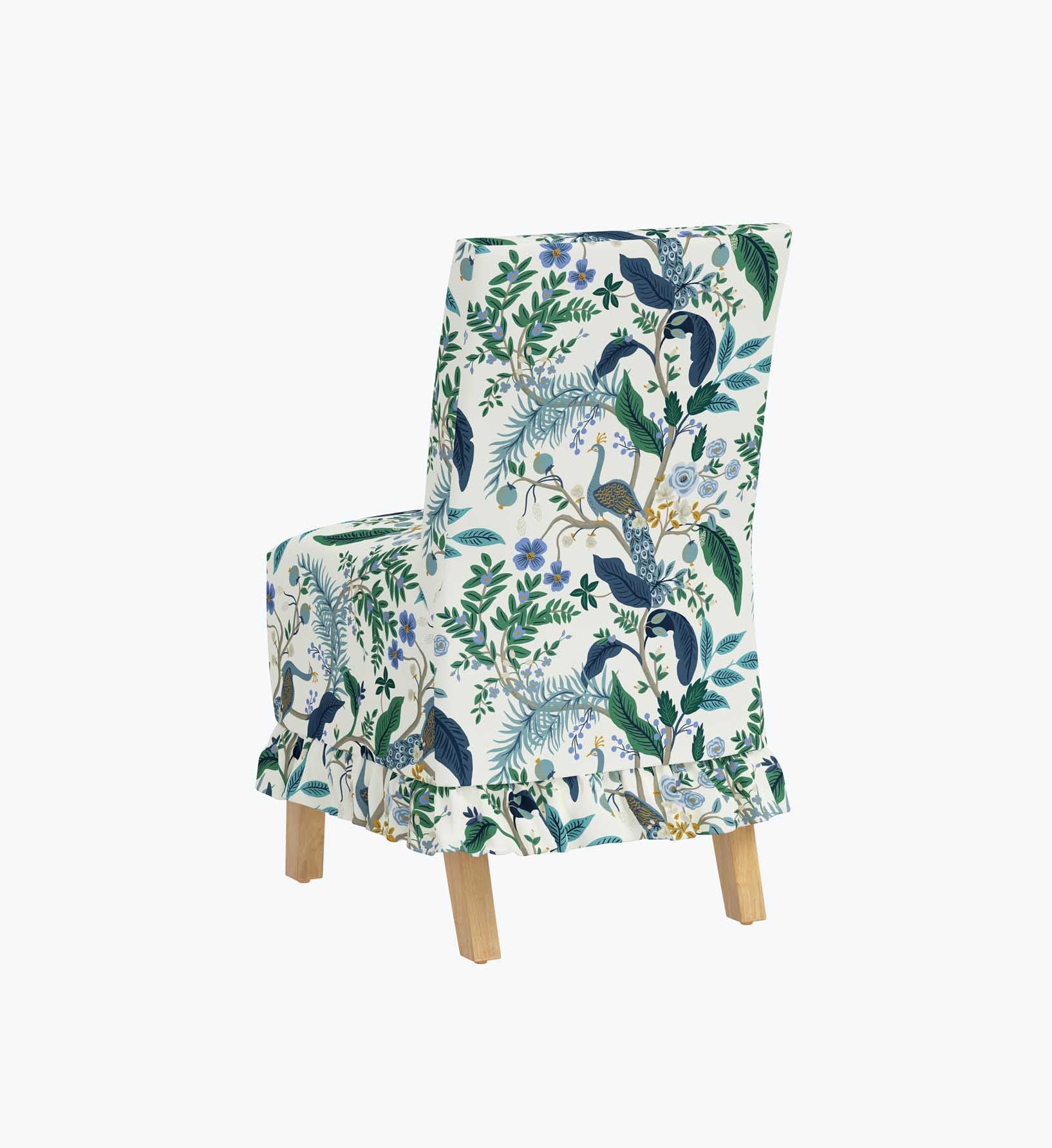 Louise Slipcover Dining Chair - Peacock - Image 4