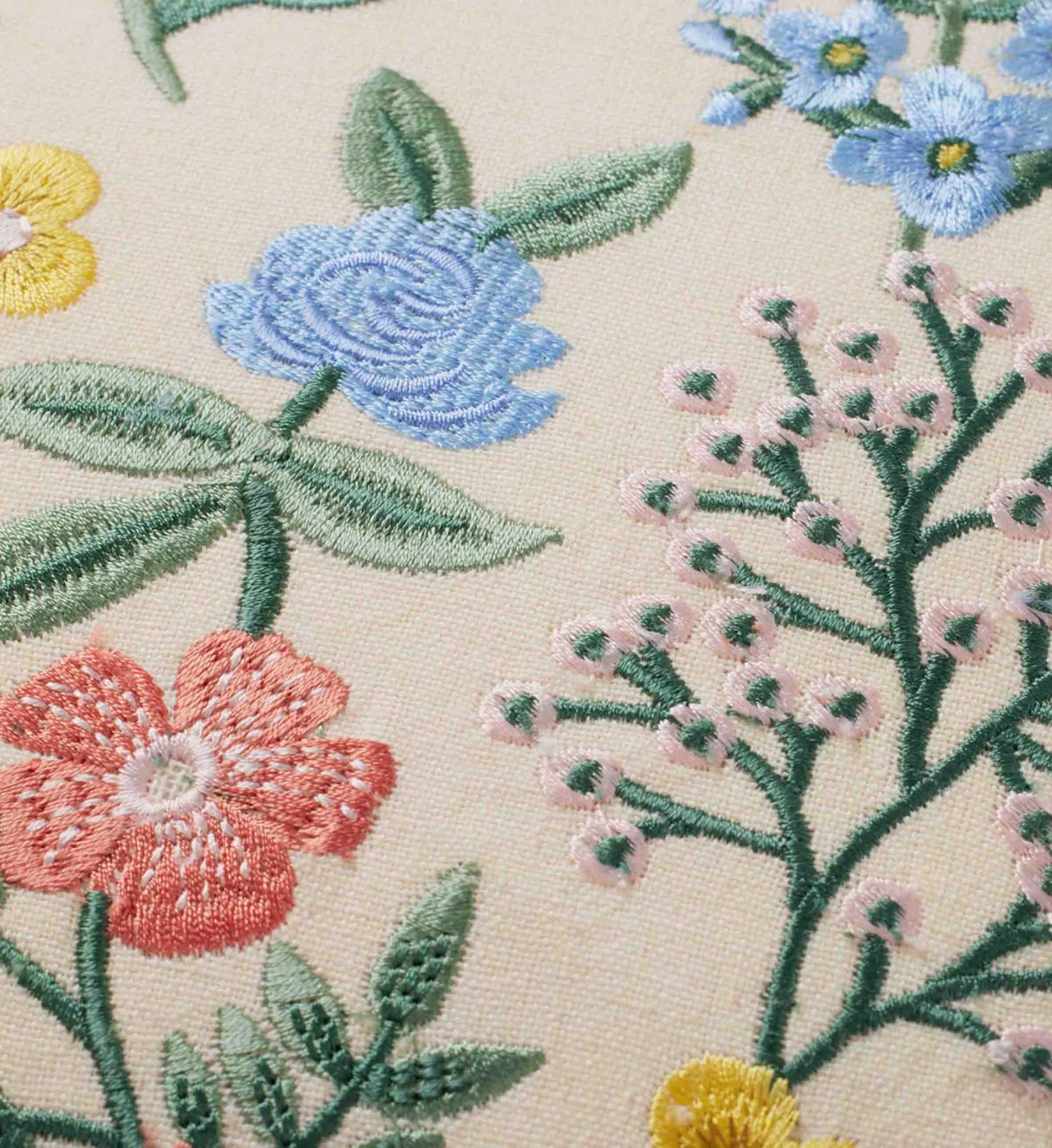 Mayfair Embroidered Pillow - Cream - Image 4