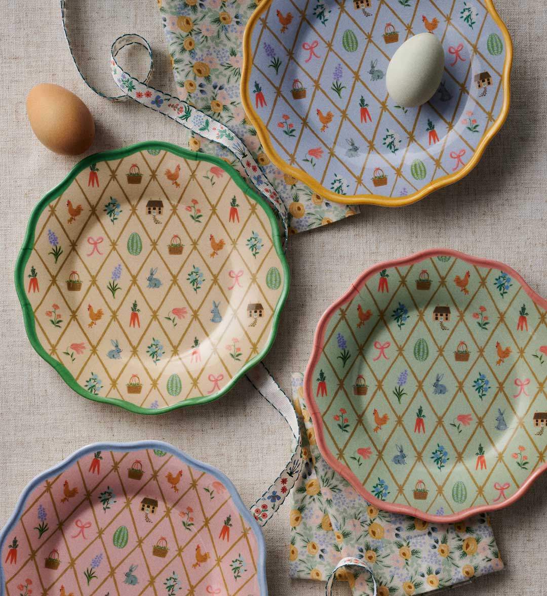 Melamine Assorted Dessert Plates - Spring Farm - Image 2