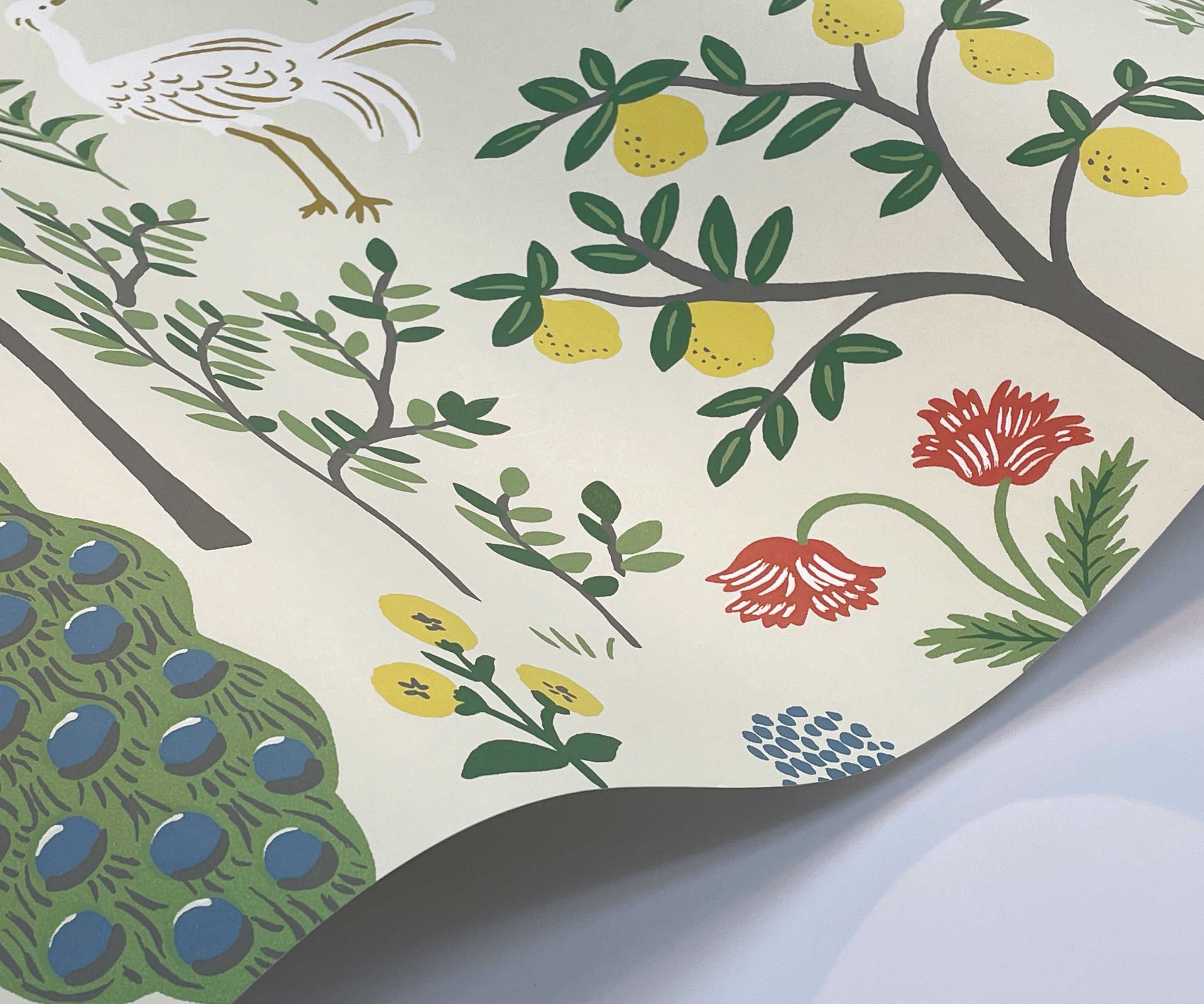 Menagerie Wallpaper Sample - Cream - Image 2