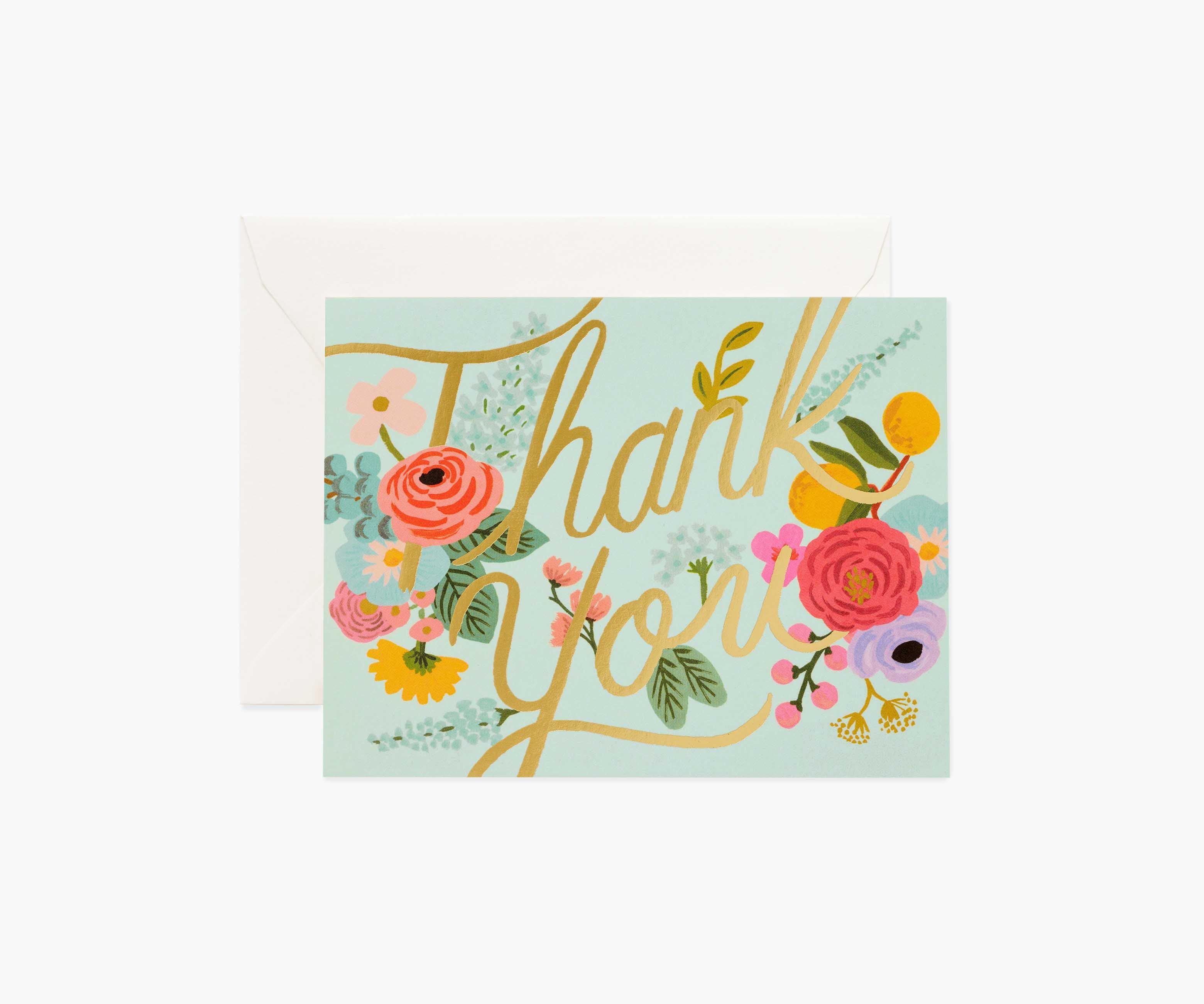 Mint Garden Thank You Cards - Boxed Set