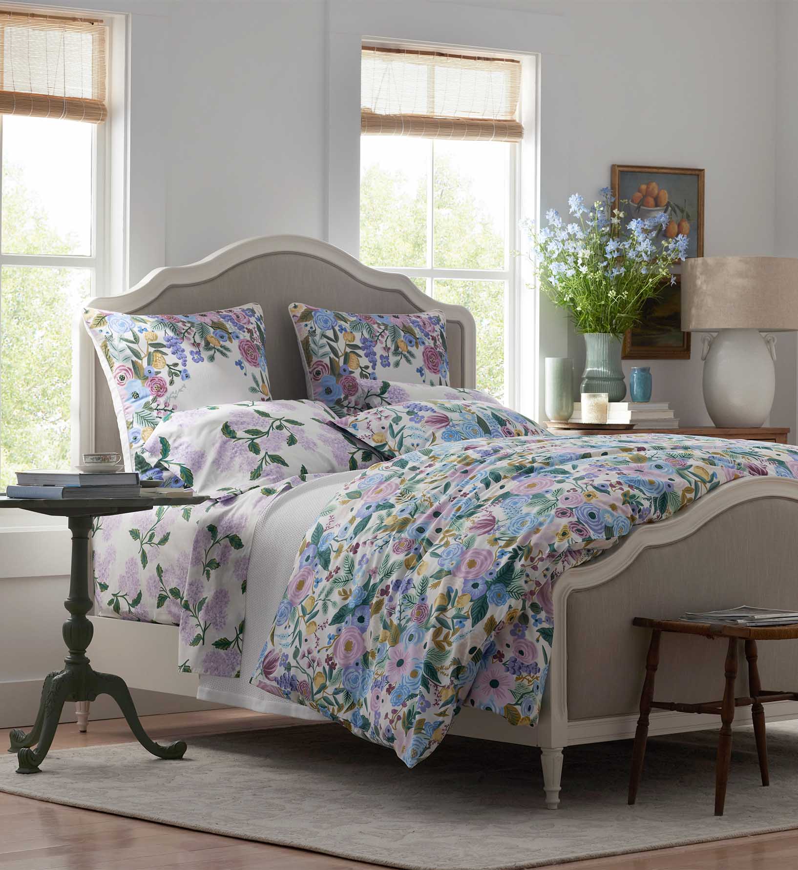 Percale Duvet Cover - Garden Party Lilac - Image 2