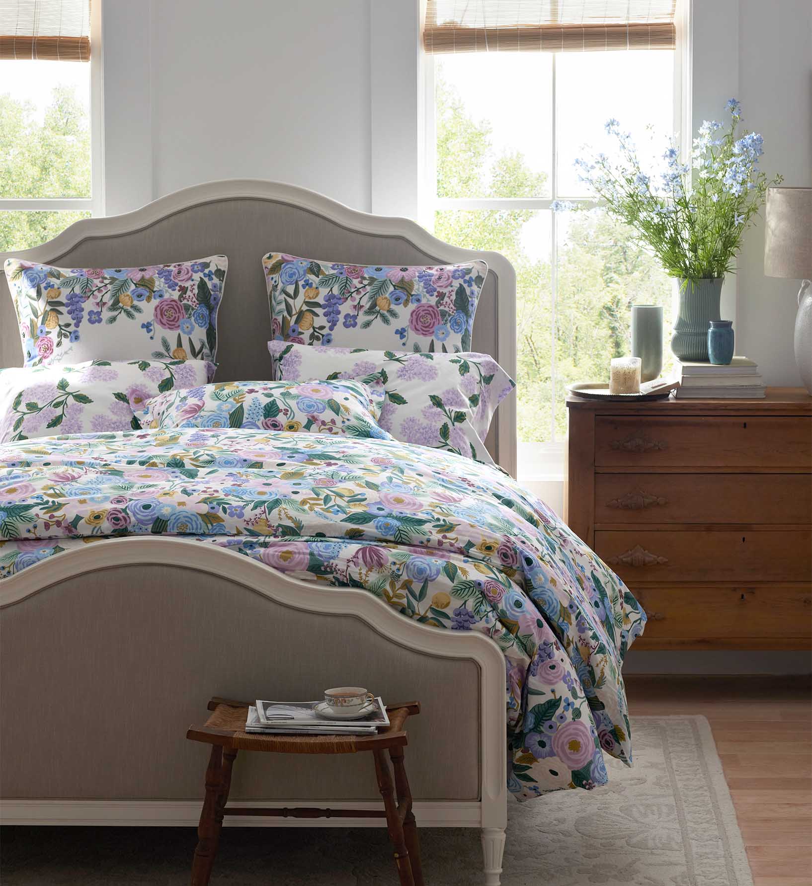 Percale Duvet Cover - Garden Party Lilac - Image 3