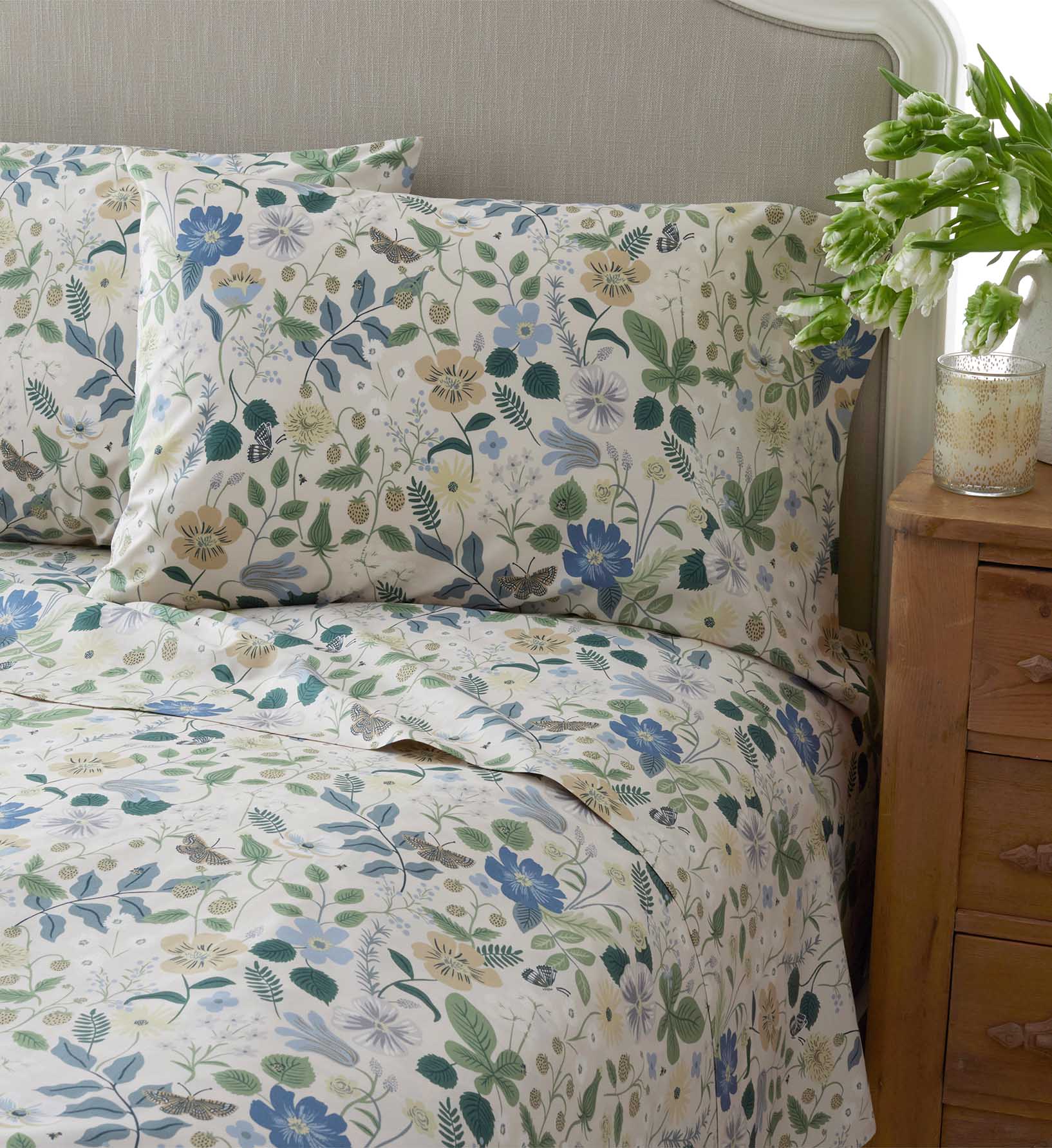 Percale Pillowcases - Strawberry Fields Beige - Image 2