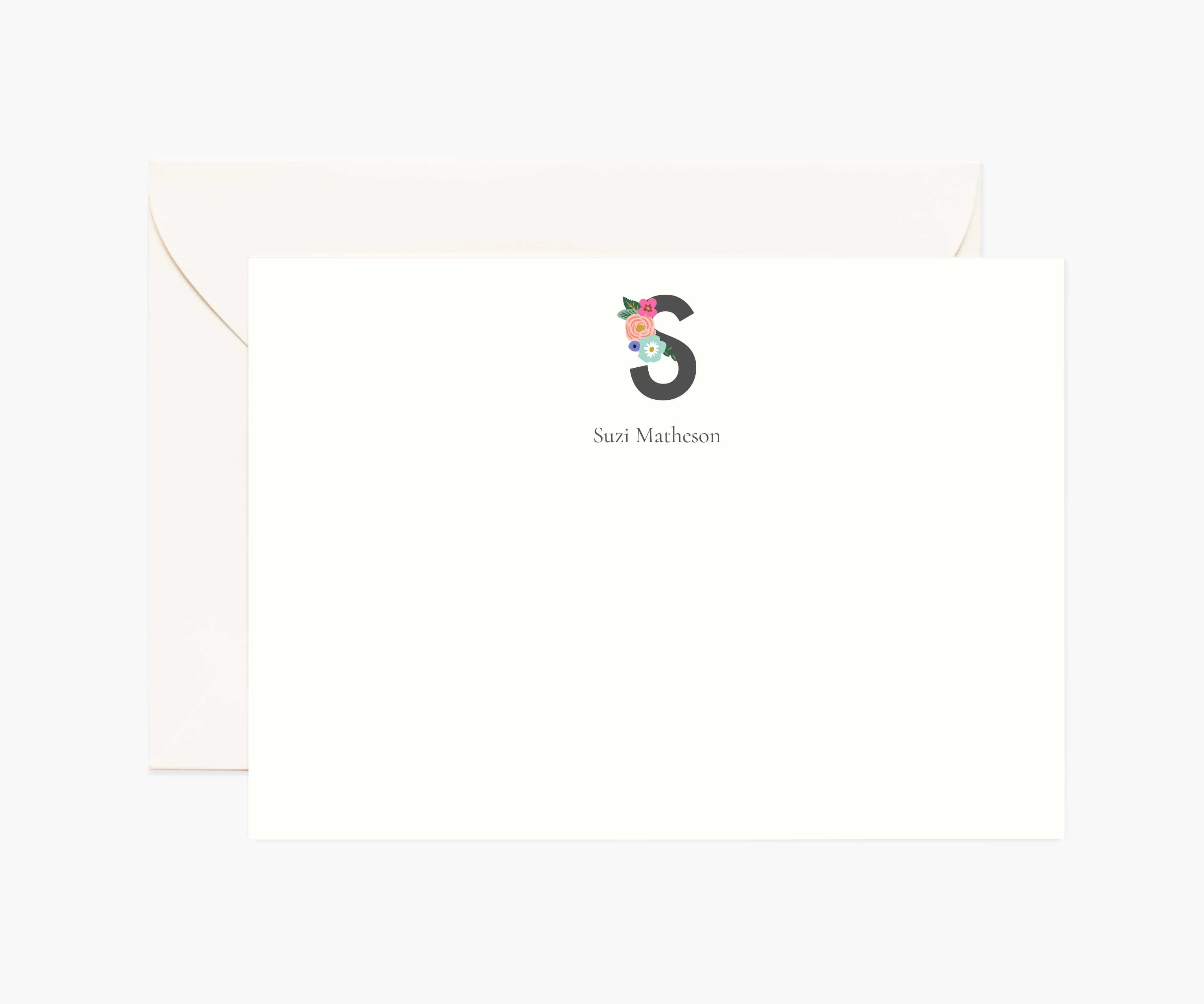 Monogram Personalized Stationery - S