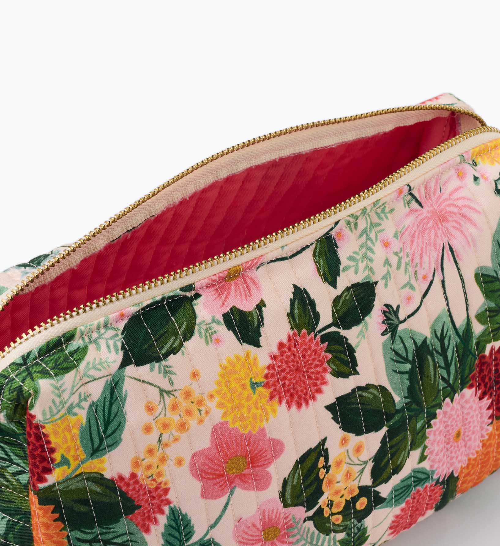 Quilted Large Cosmetic Pouch - Dahlia - Image 3