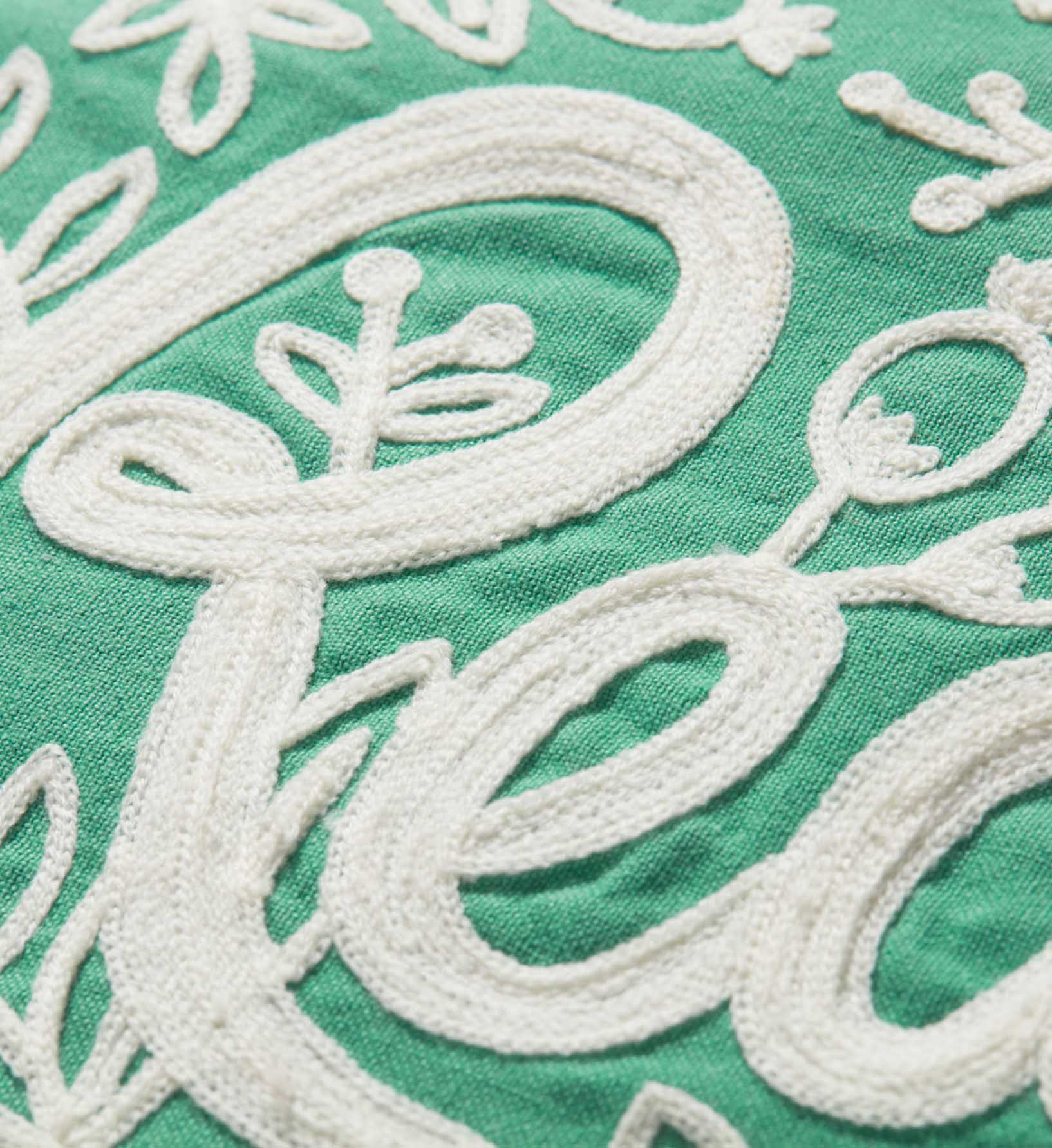 Read Embroidered Pillow - Sage - Image 2