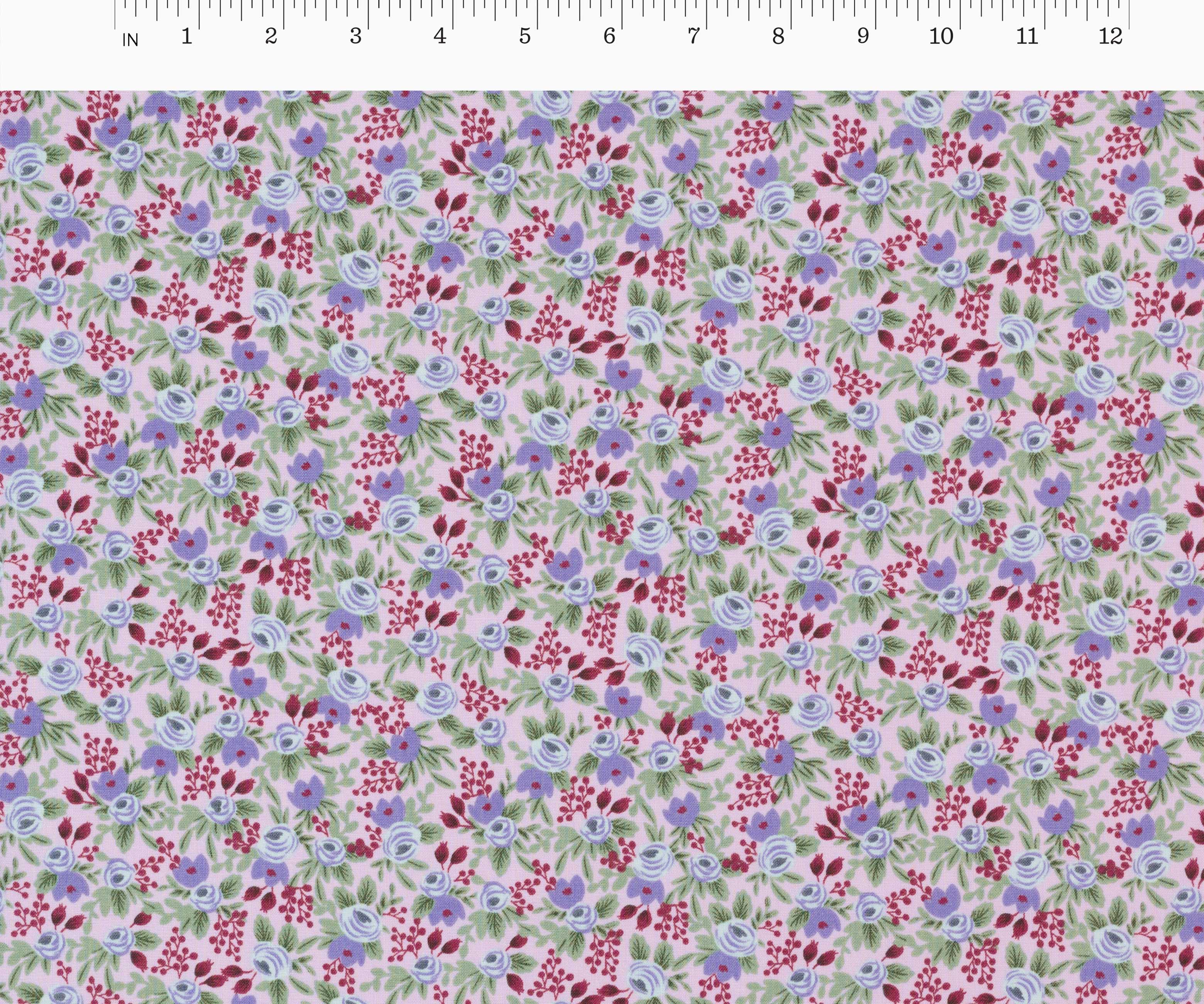 Rosa Cotton Fabric - Lilac - Image 3