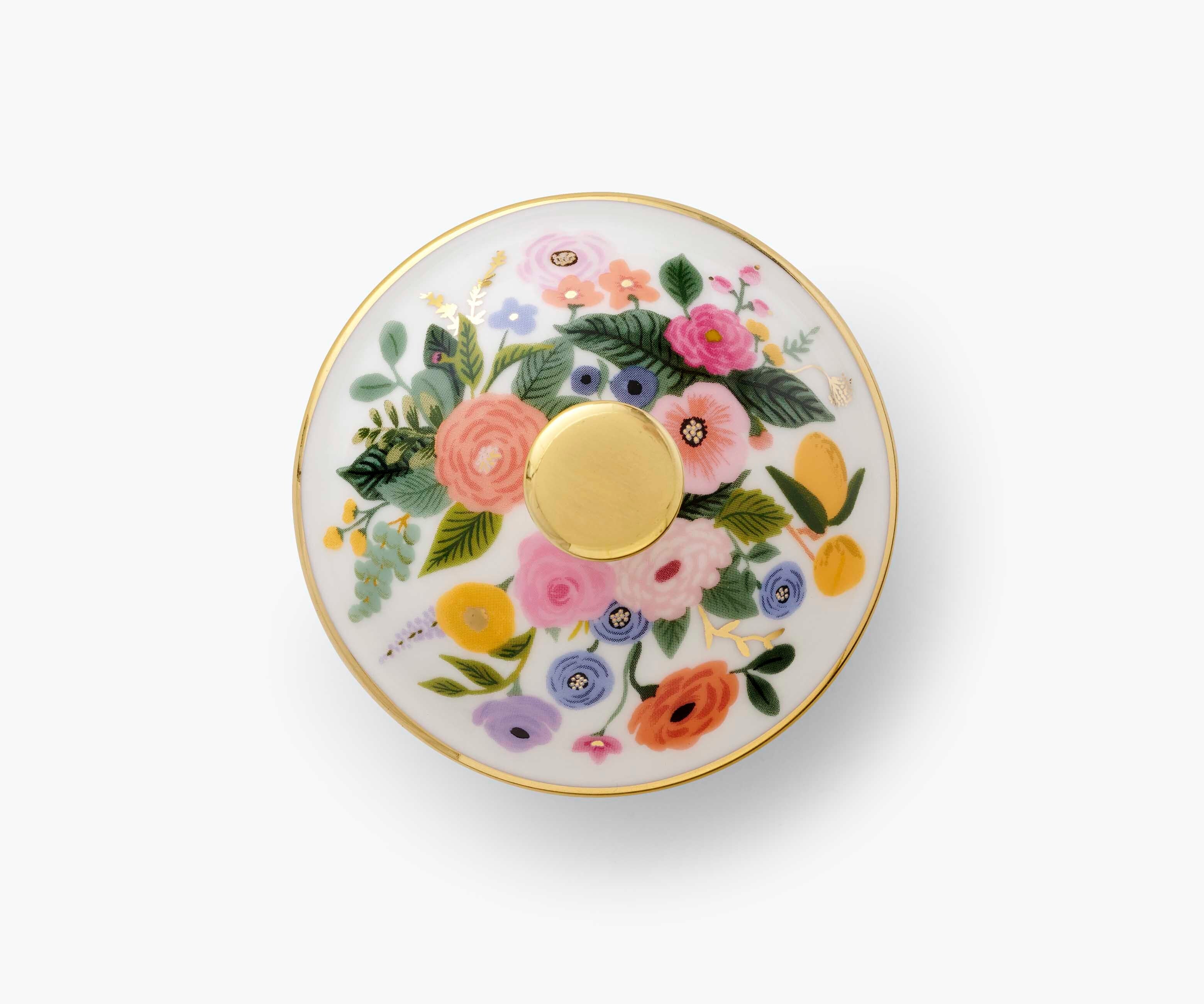 Round Porcelain Box - Garden Party - Image 4