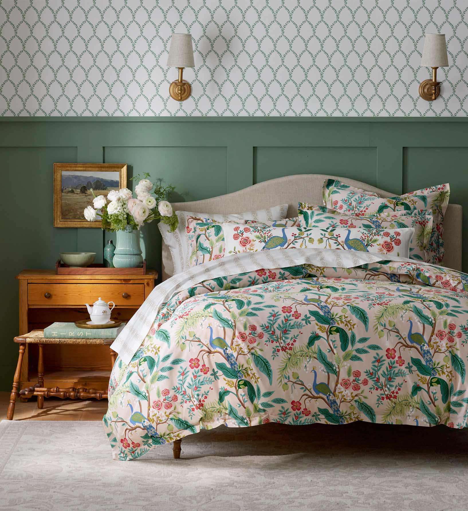 Sateen Comforter - Peacock Blush - Image 3