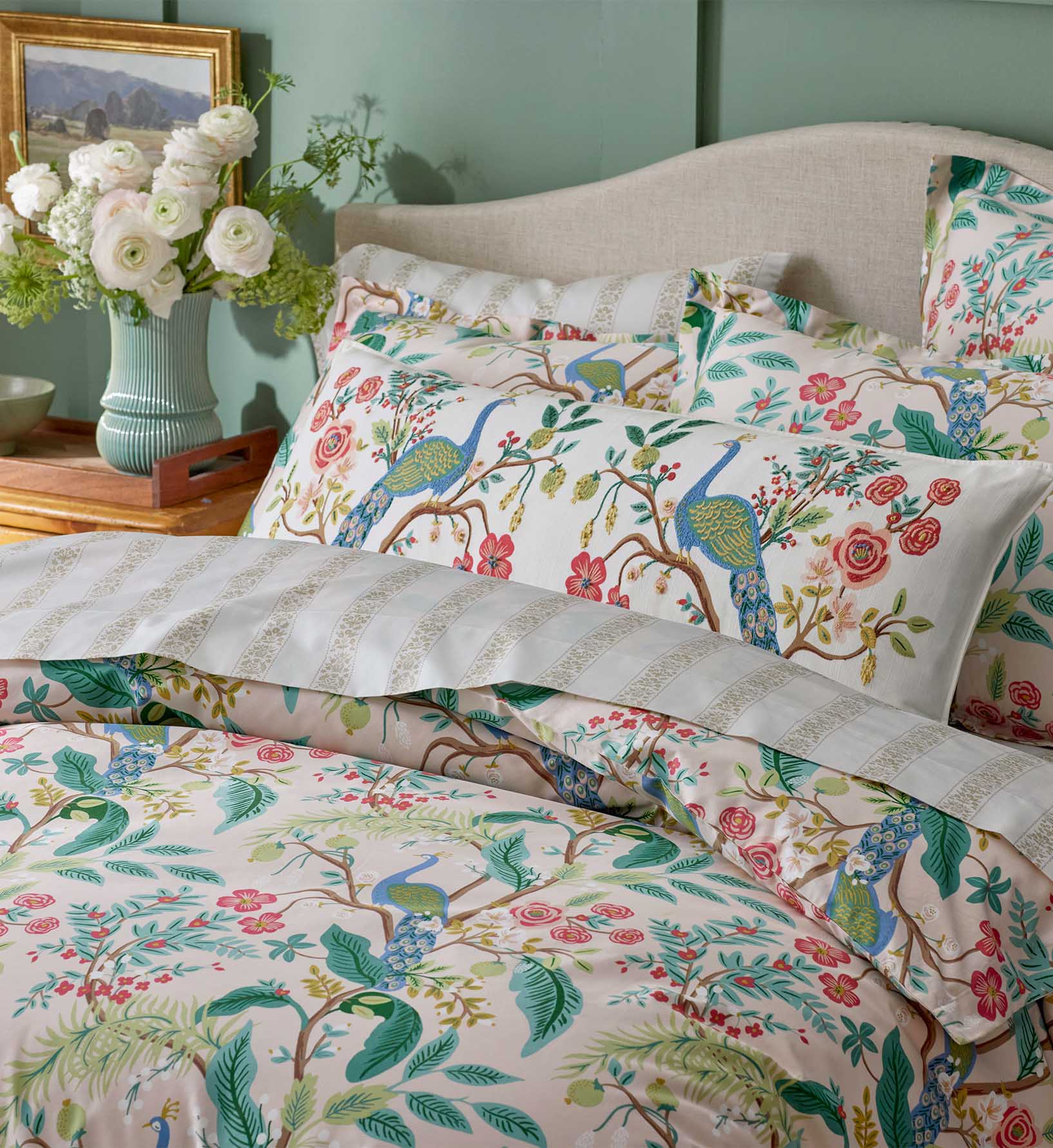 Sateen Comforter - Peacock Blush - Image 4