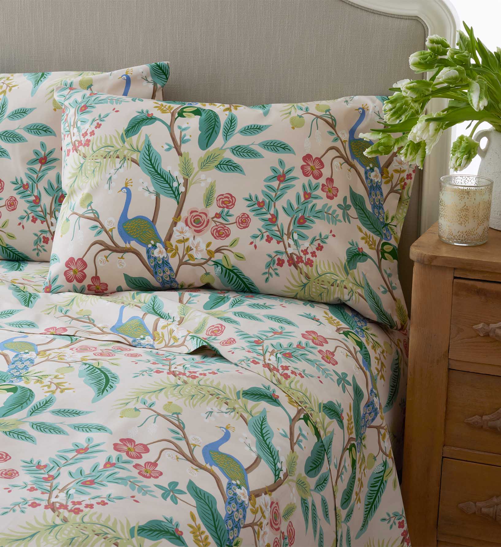 Sateen Pillowcases - Peacock Blush - Image 2