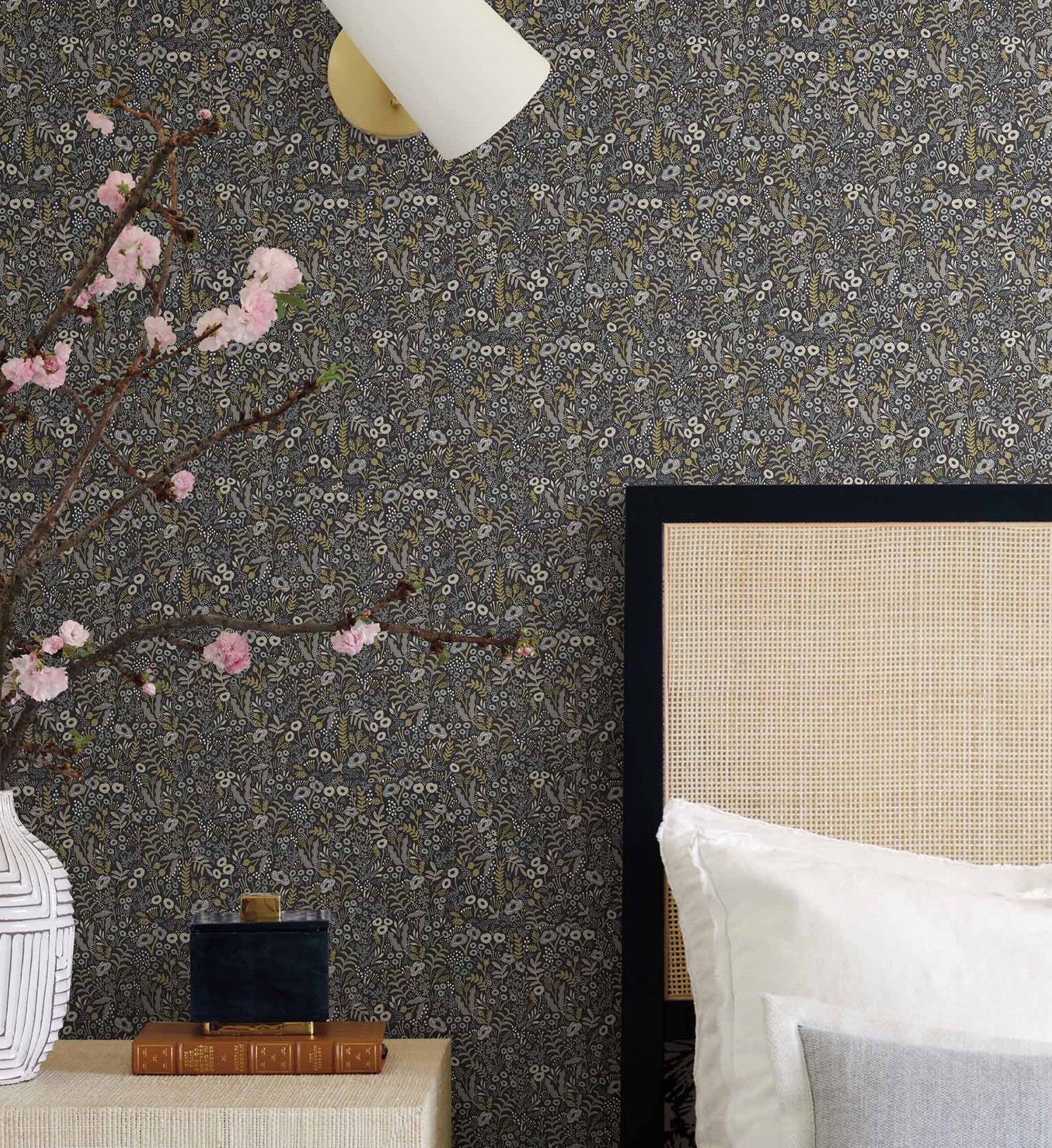 Tapestry Wallpaper - Black Linen - Image 2
