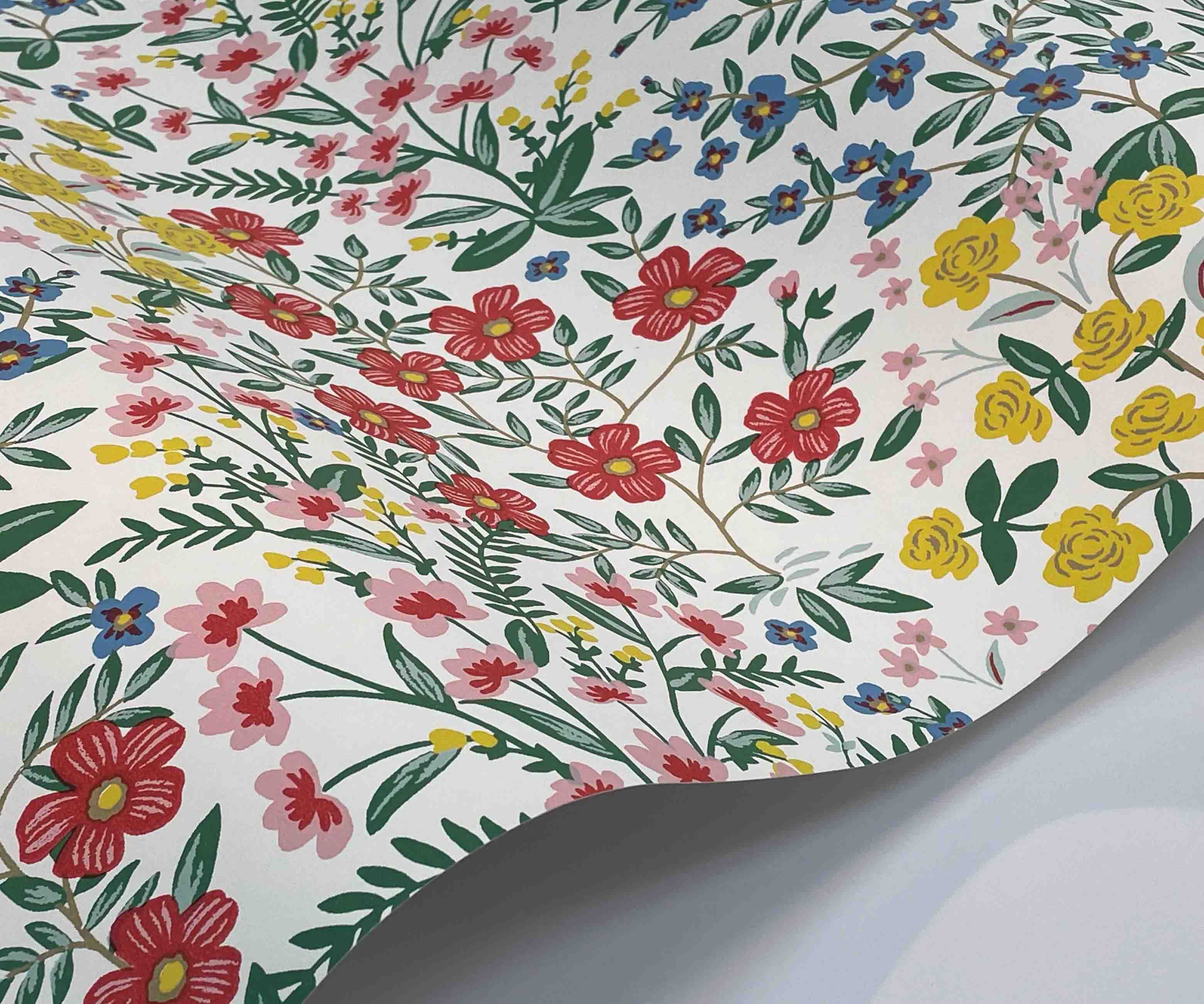 Wildwood Garden Wallpaper Sample - White - Image 2