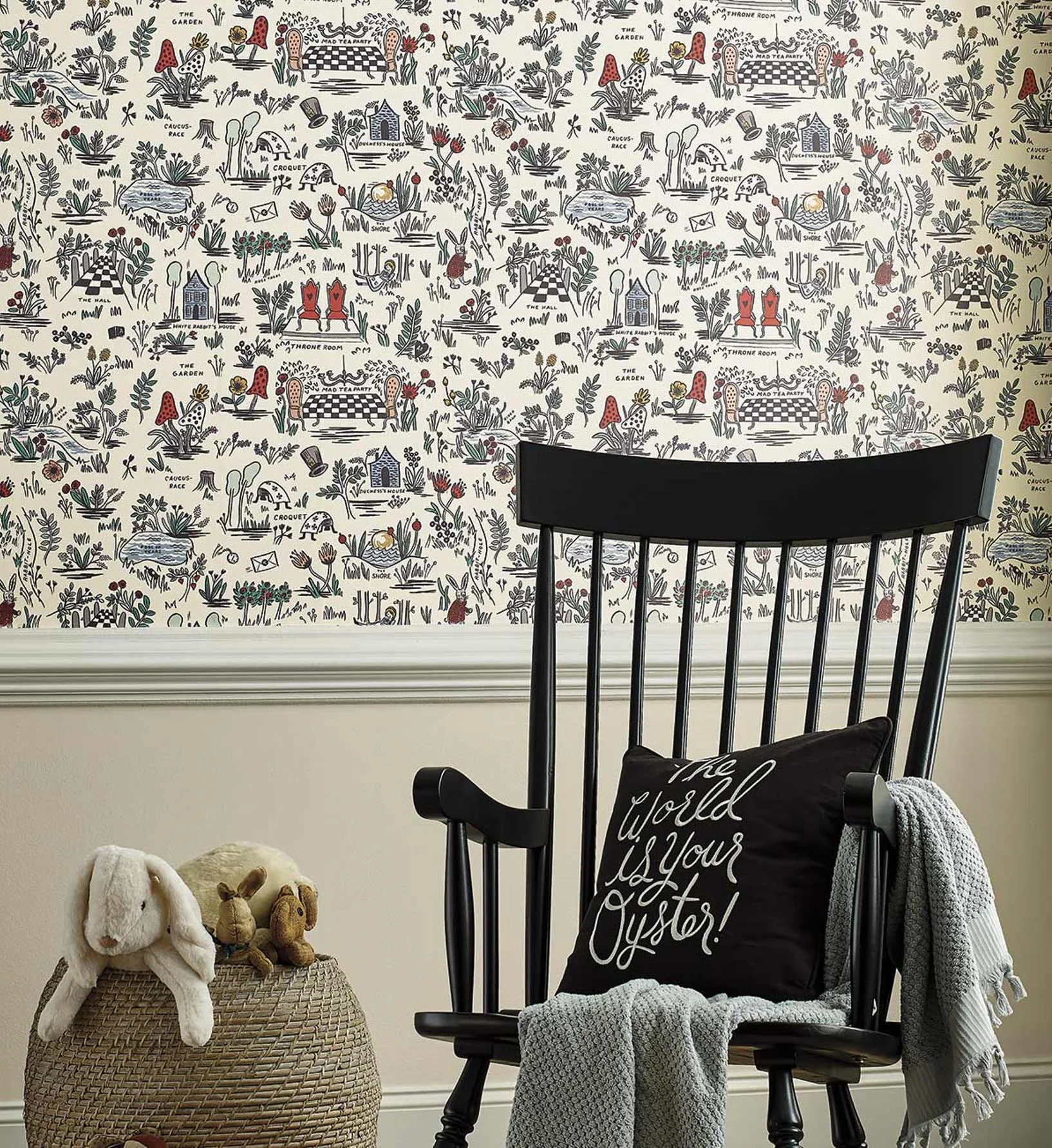 Wonderland Peel & Stick Wallpaper - Cream - Image 2